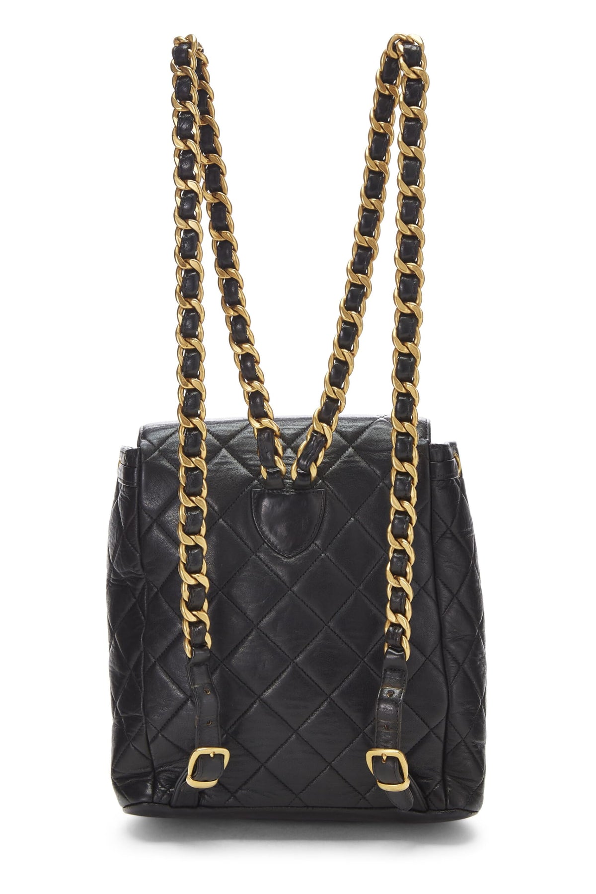Chanel, Black Quilted Lambskin 'CC' Classic Backpack Medium, Black