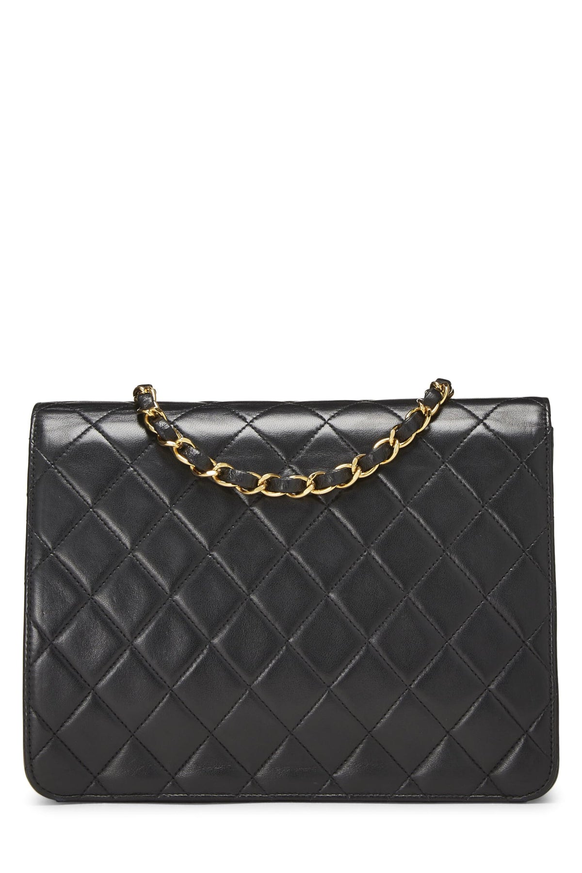 Chanel, Black Quilted Lambskin Ex Flap Small, Black