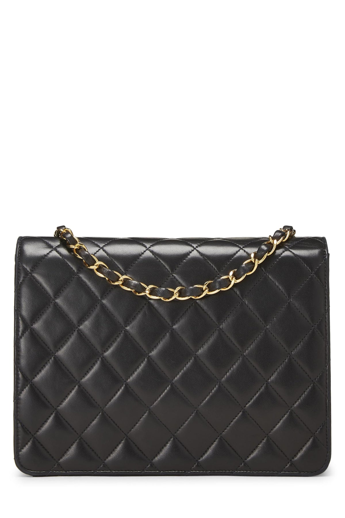 Chanel, Black Quilted Lambskin Ex Flap Small, Black