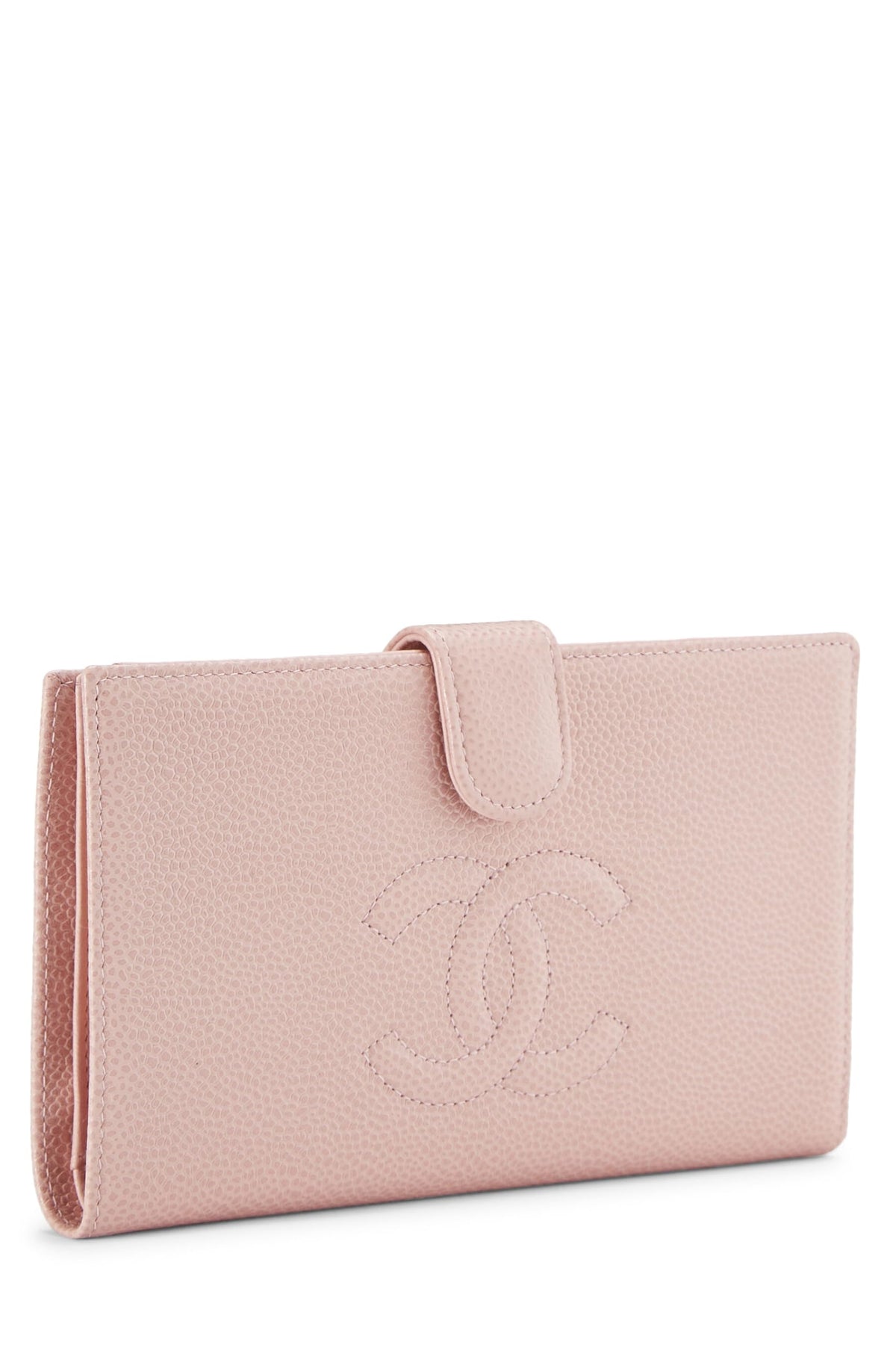 Chanel, Pink Caviar Timeless 'CC' Long Wallet, Pink