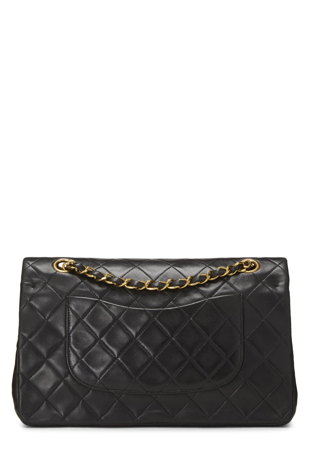 Chanel, Black Quilted Lambskin Classic Double Flap Medium, Black