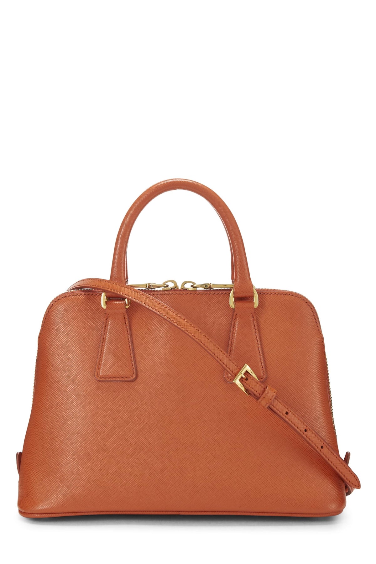 Prada, Orange Saffiano Promenade Small, Orange