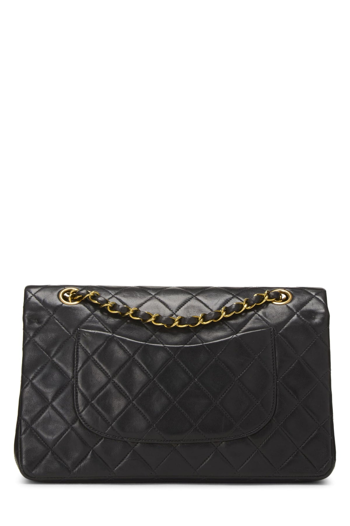 Chanel, Black Quilted Lambskin Classic Double Flap Medium, Black