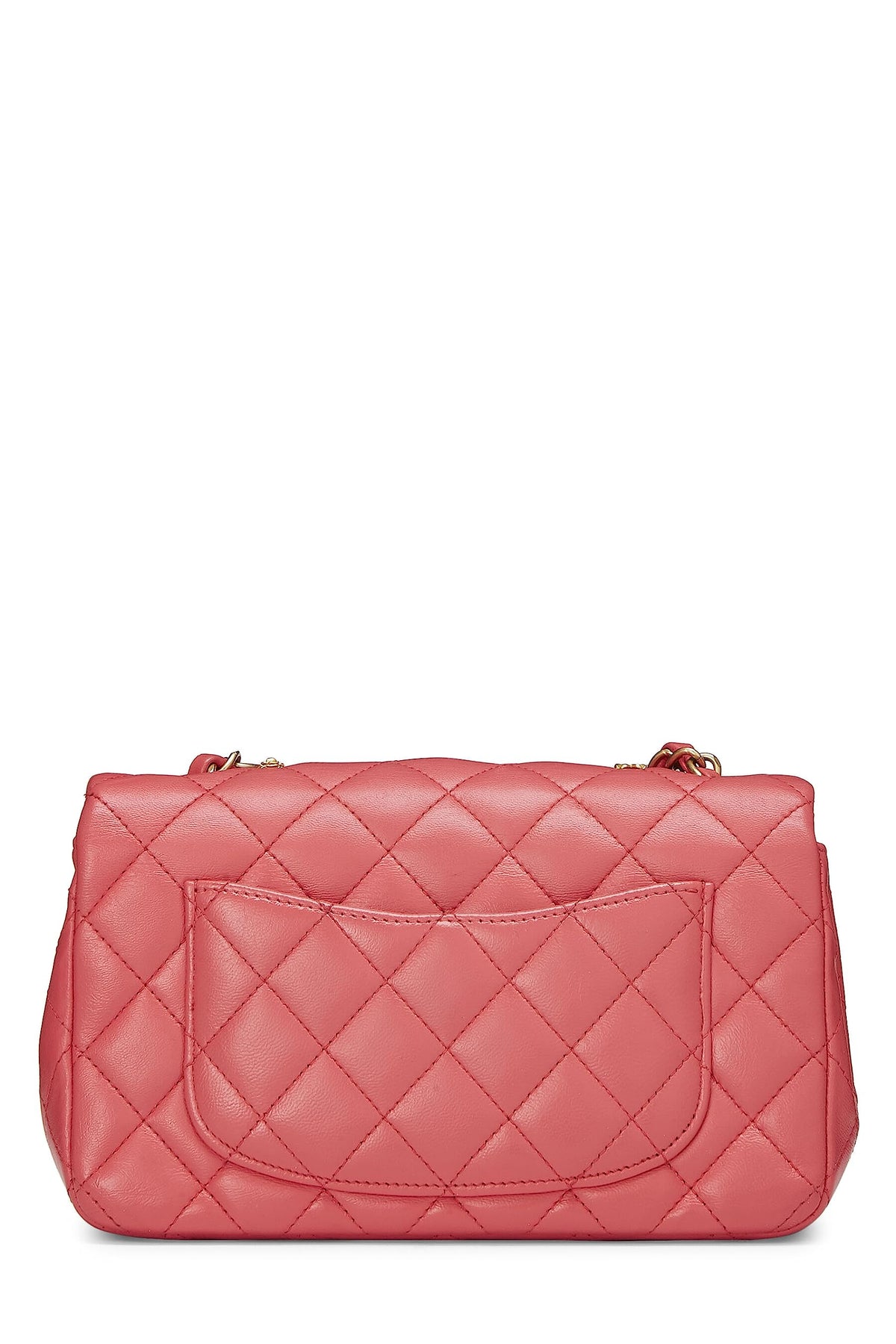 Chanel, Pink Lambskin Lucky Charm Rectangular Flap Mini, Pink