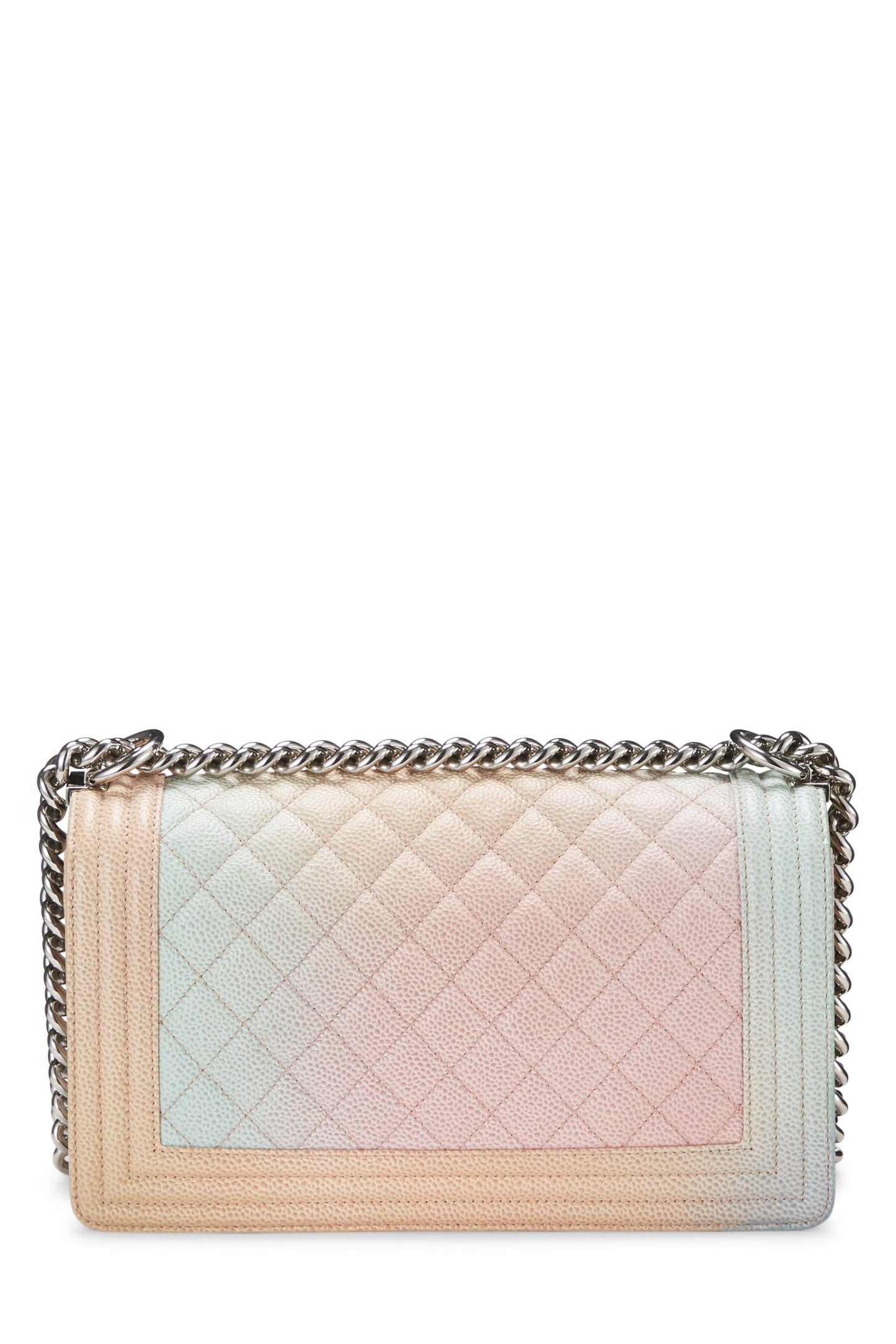 Chanel, Rainbow Quilted Caviar Boy Bag Medium, Pink