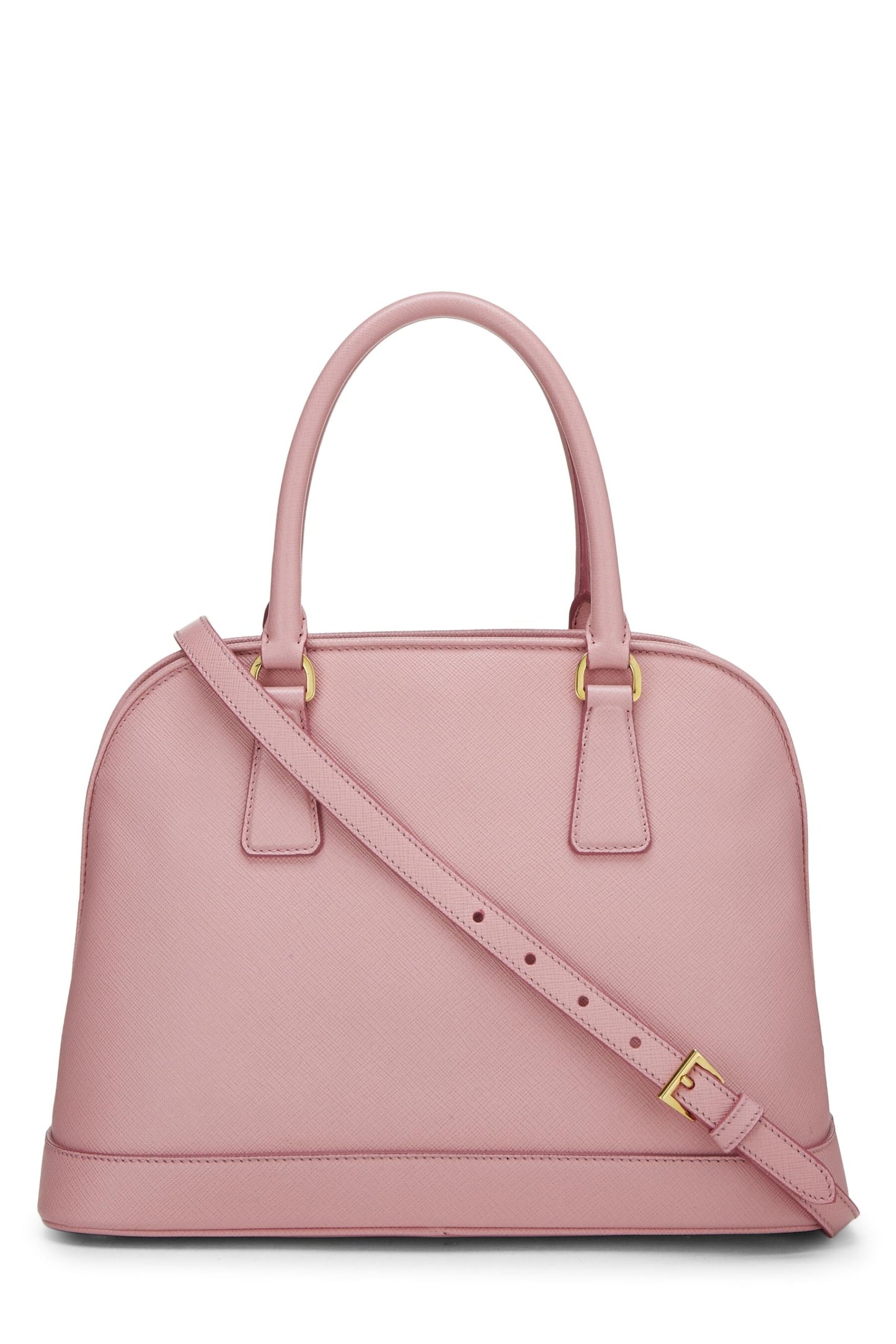 Prada, Pastel Pink Saffiano Dome Tote, Pink