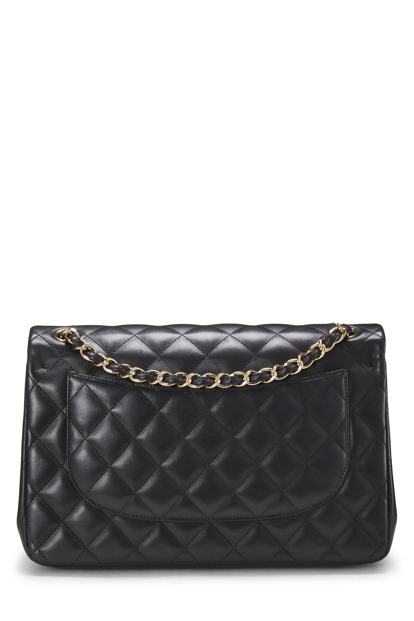Chanel, Black Quilted Lambskin New Classic Double Flap Jumbo, Black
