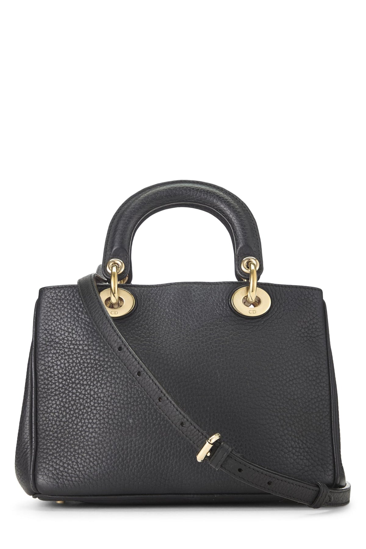 Dior, Black Leather Diorissimo Handbag Mini, Black