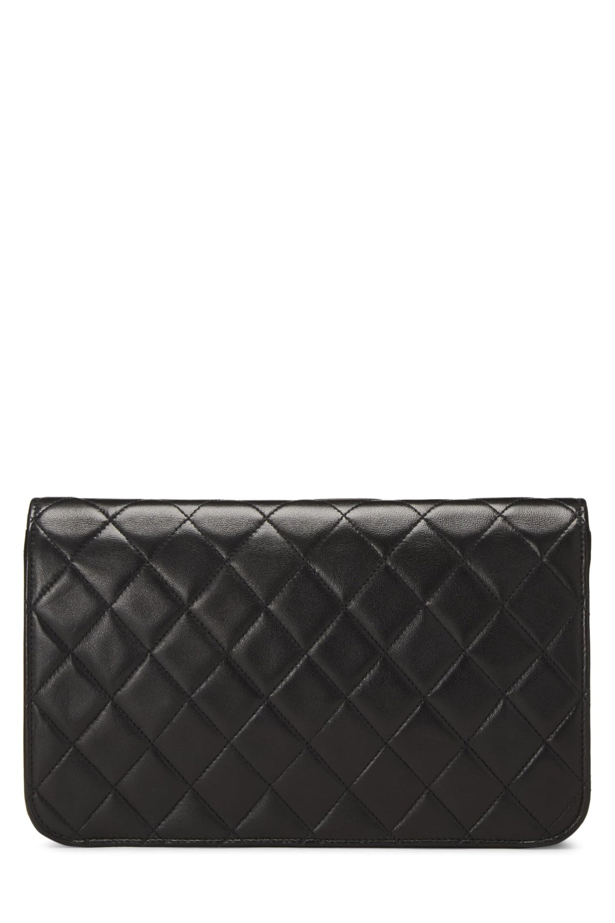 Chanel, Black Quilted Lambskin Snap Full Flap Small, Black