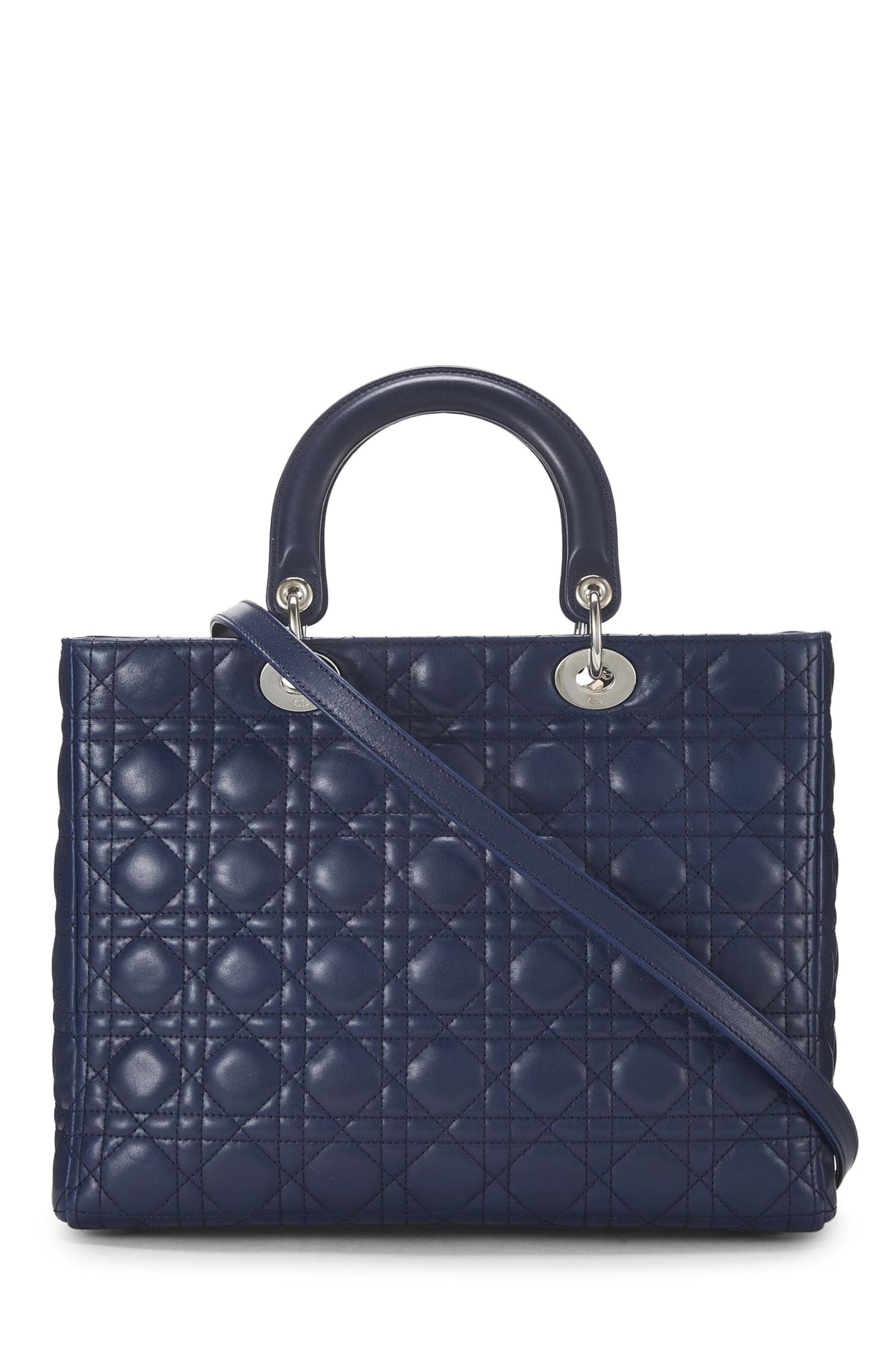 Dior, Blue Cannage Quilted Lambskin Lady Dior Large, Blue