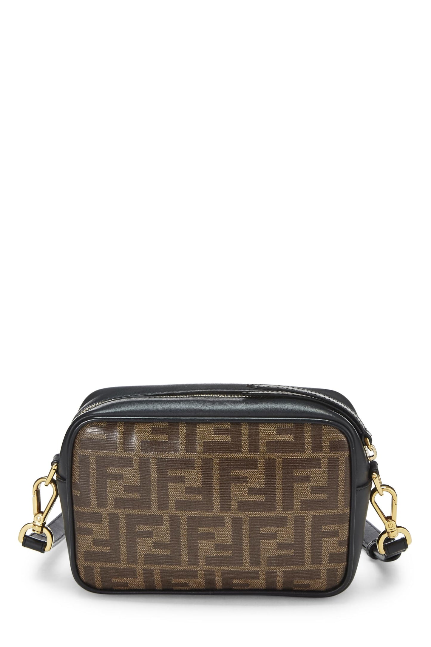 FENDI, Black Zucca Coated Canvas Camera Bag Mini, Brown