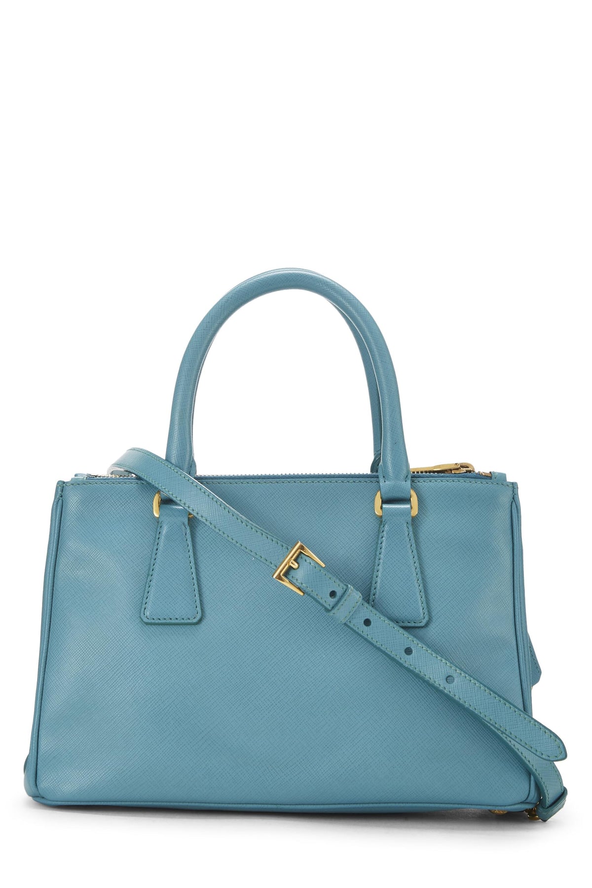 Prada, Blue Saffiano Executive Tote Small, Blue