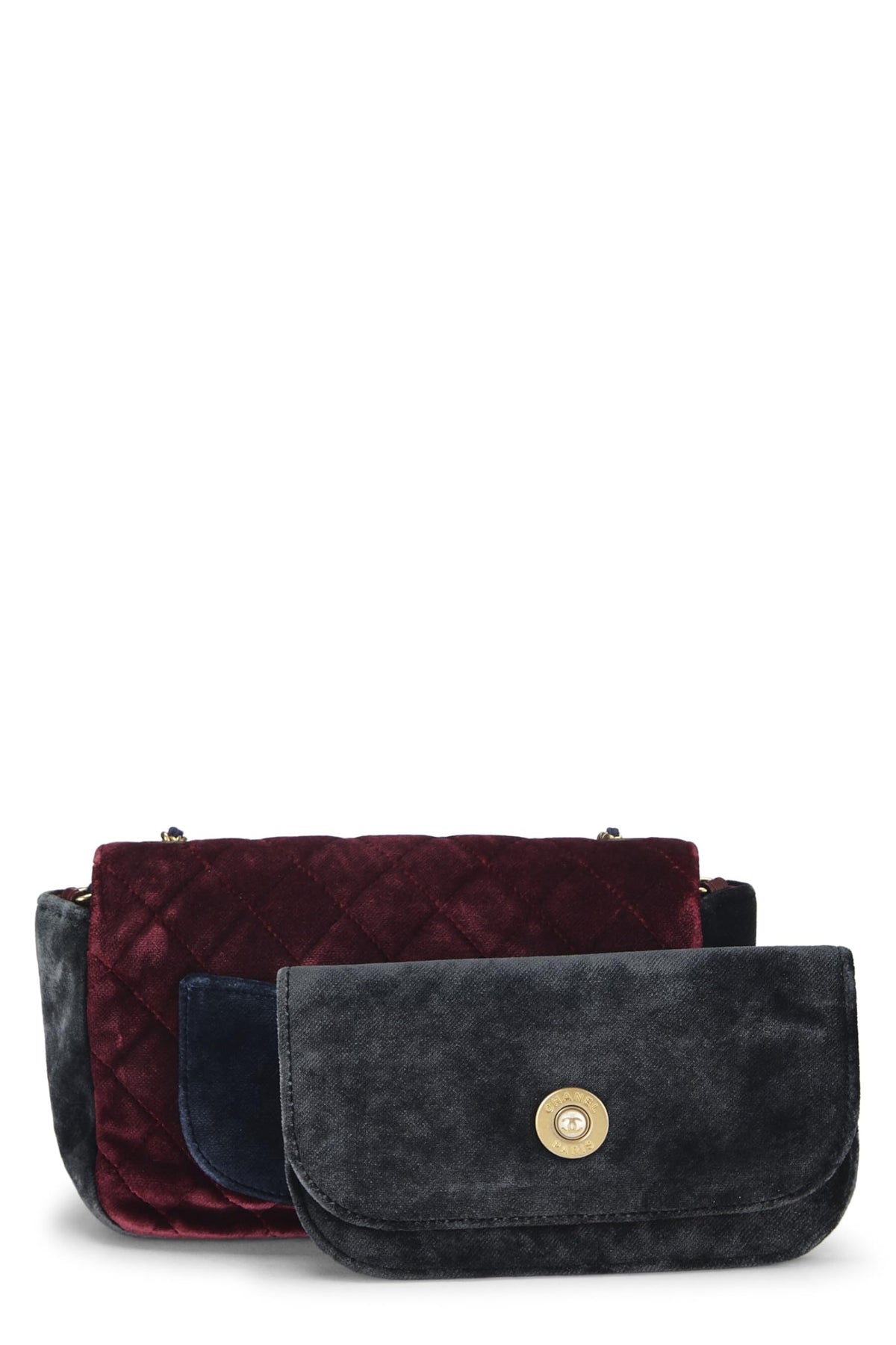 Chanel, Paris-Cosmopolite Tricolor Velour Private Affair Camellia Flap Bag Medium, Multi