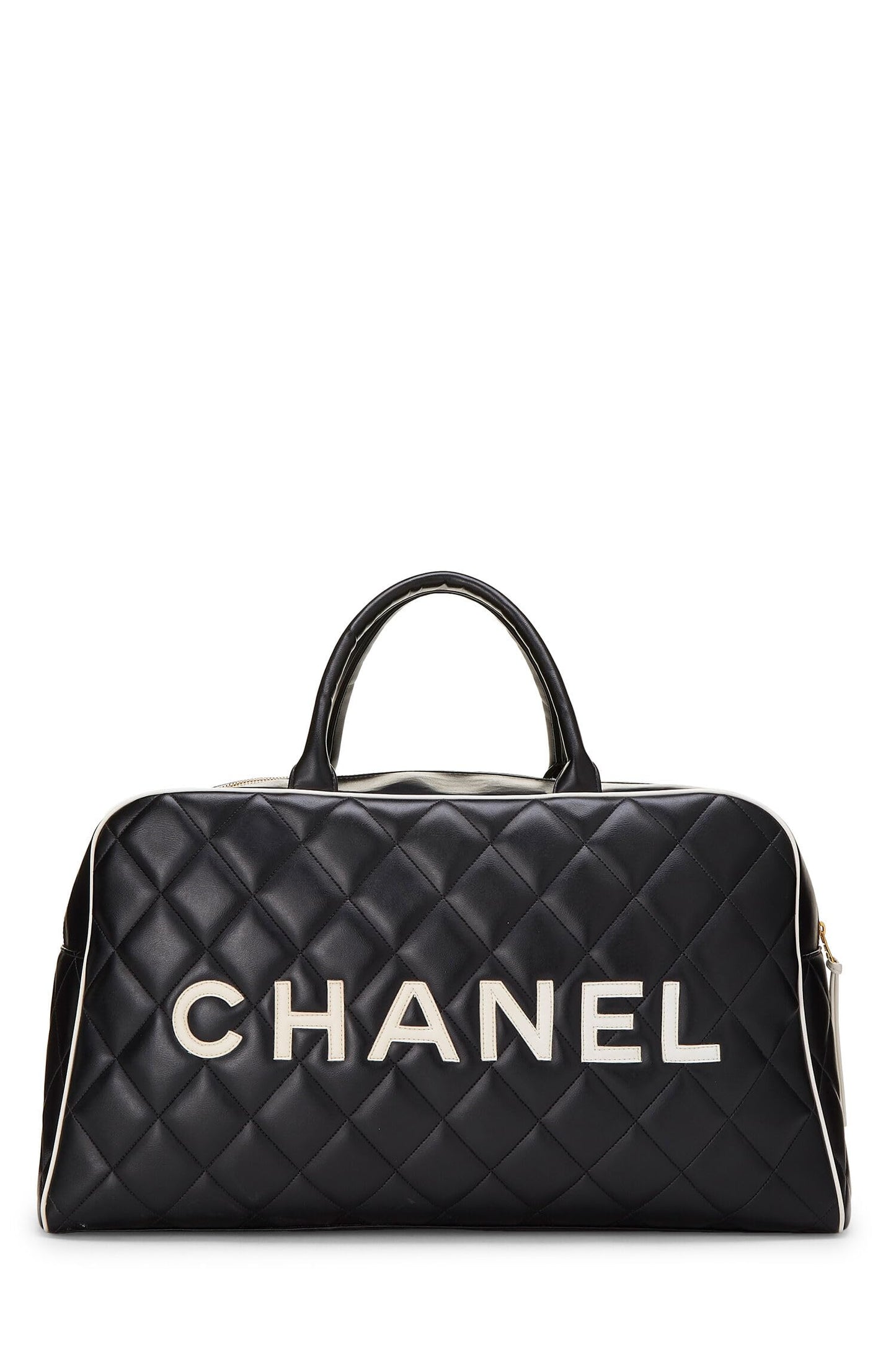 Chanel, Black Quilted Calfskin Bowler Large, Black