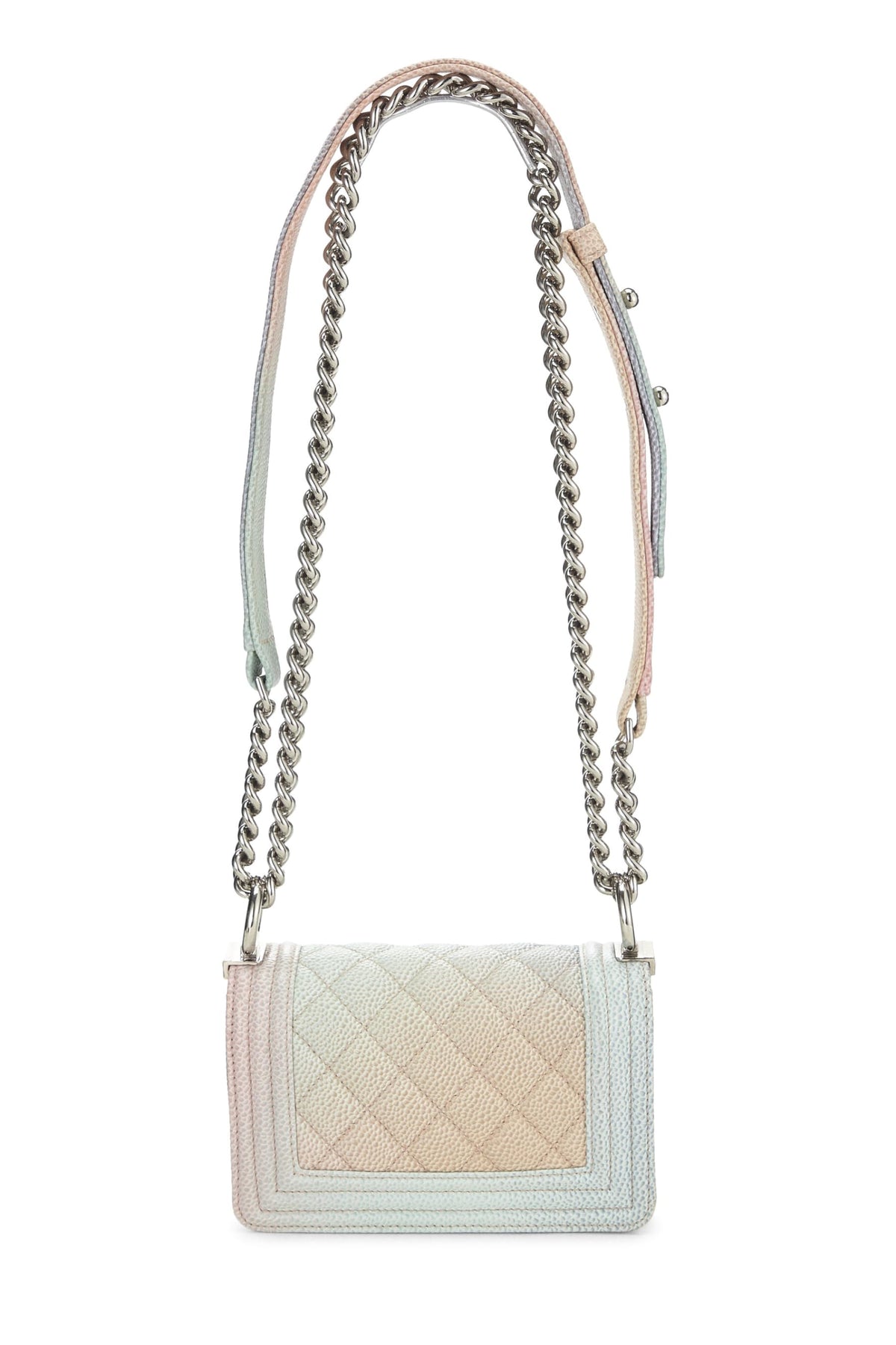 Chanel, Rainbow Quilted Caviar Boy Bag Mini, Multi