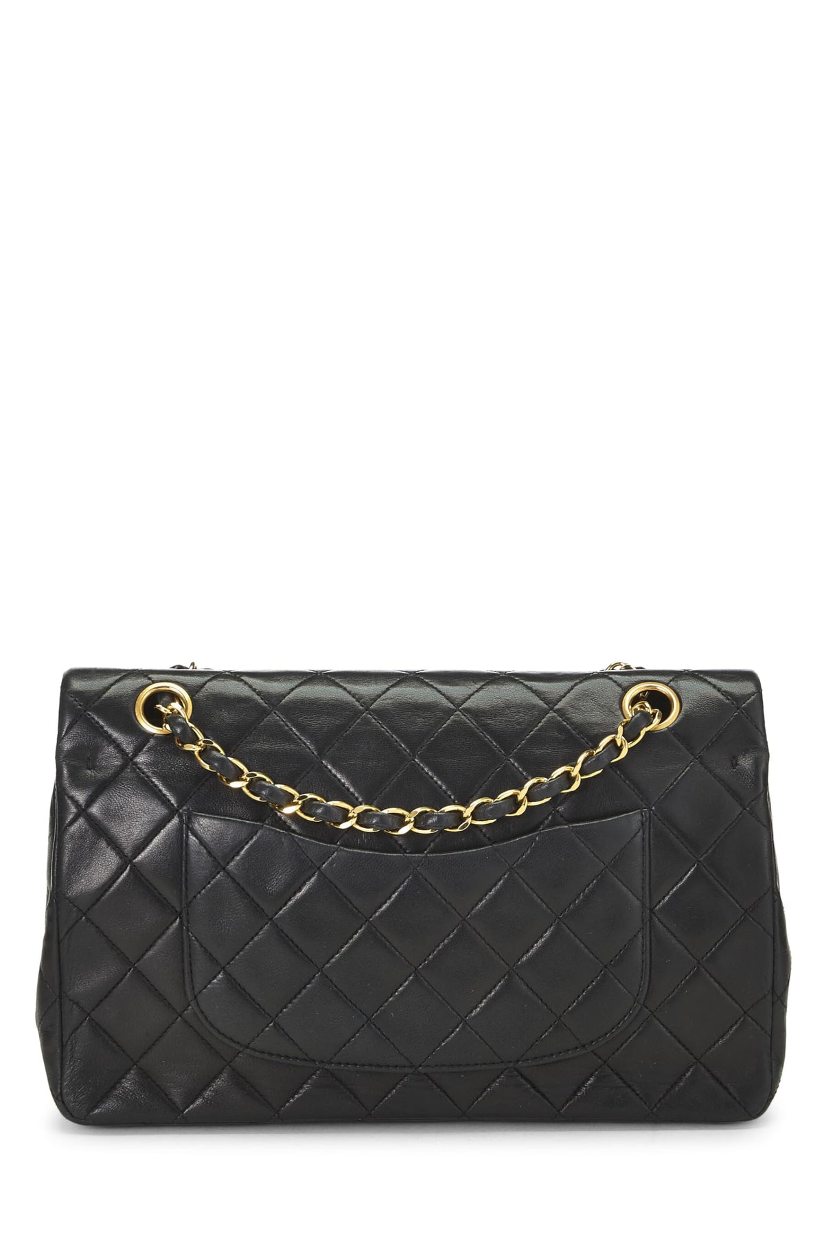 Chanel, Black Quilted Lambskin Classic Double Flap Medium, Black