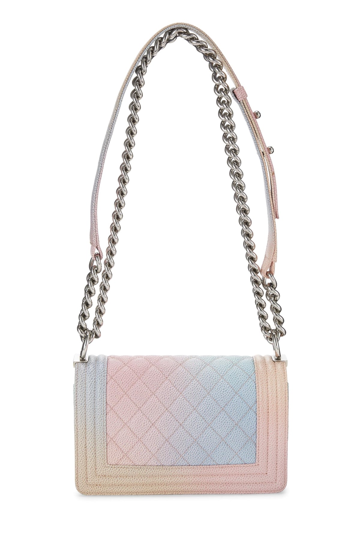 Chanel, Rainbow Quilted Caviar Boy Bag Small, Multi