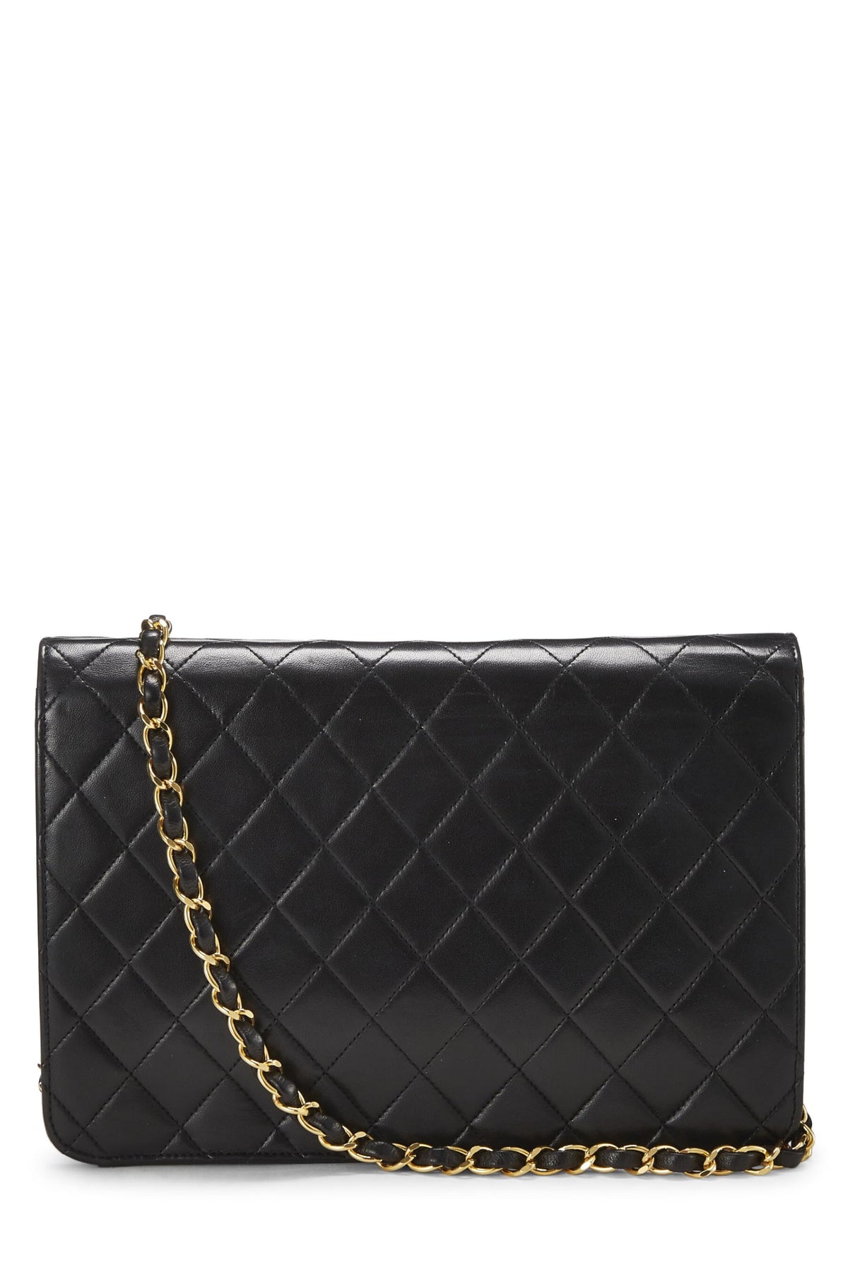 Chanel, Black Quilted Lambskin Ex Flap Medium, Black