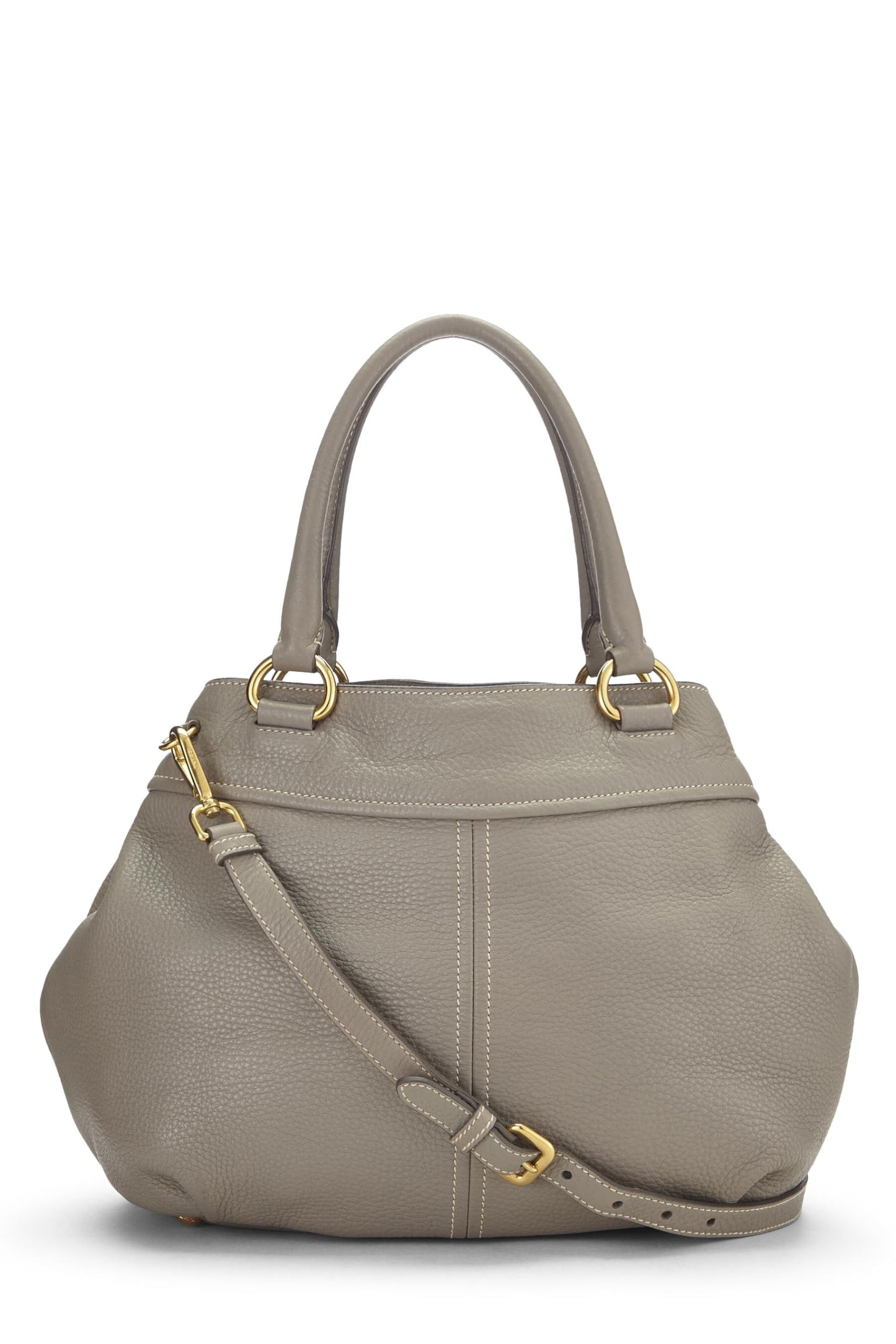 Prada, Grey Vitello Daino Sacca 2 Manici, Grey