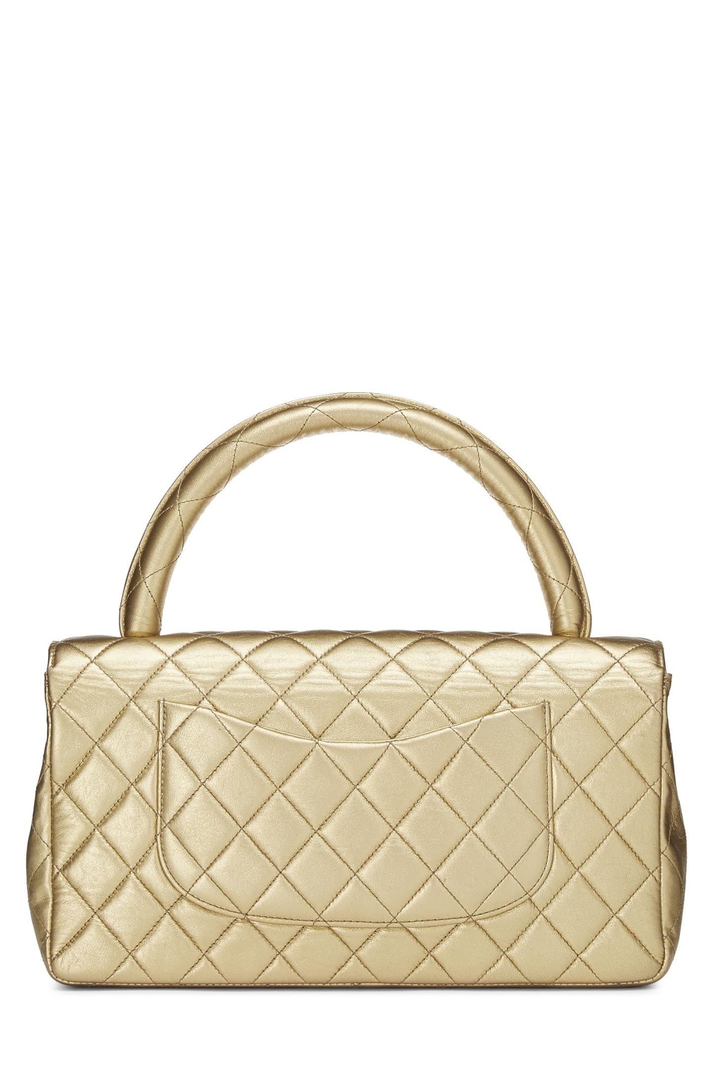 Chanel, Metallic Gold Quilted Lambskin Kelly Flap Medium, Gold
