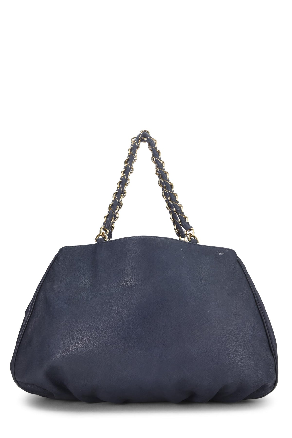 Fendi, Blue Leather Mia Large, Blue