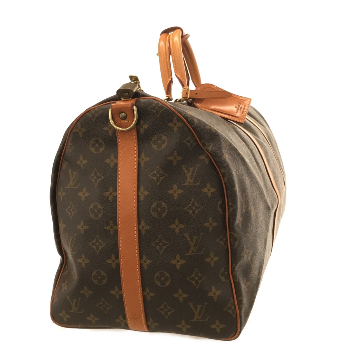 Louis Vuitton Brown Canvas Keepall Bandoulière 55 travel bag