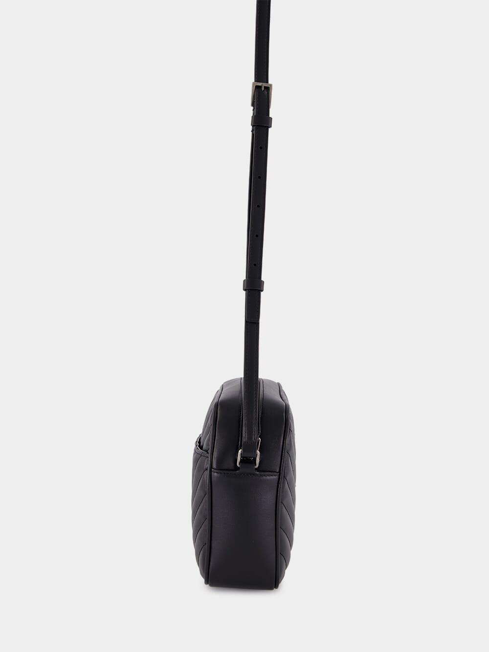 Black Lou Grain Leather Shoulder Bag