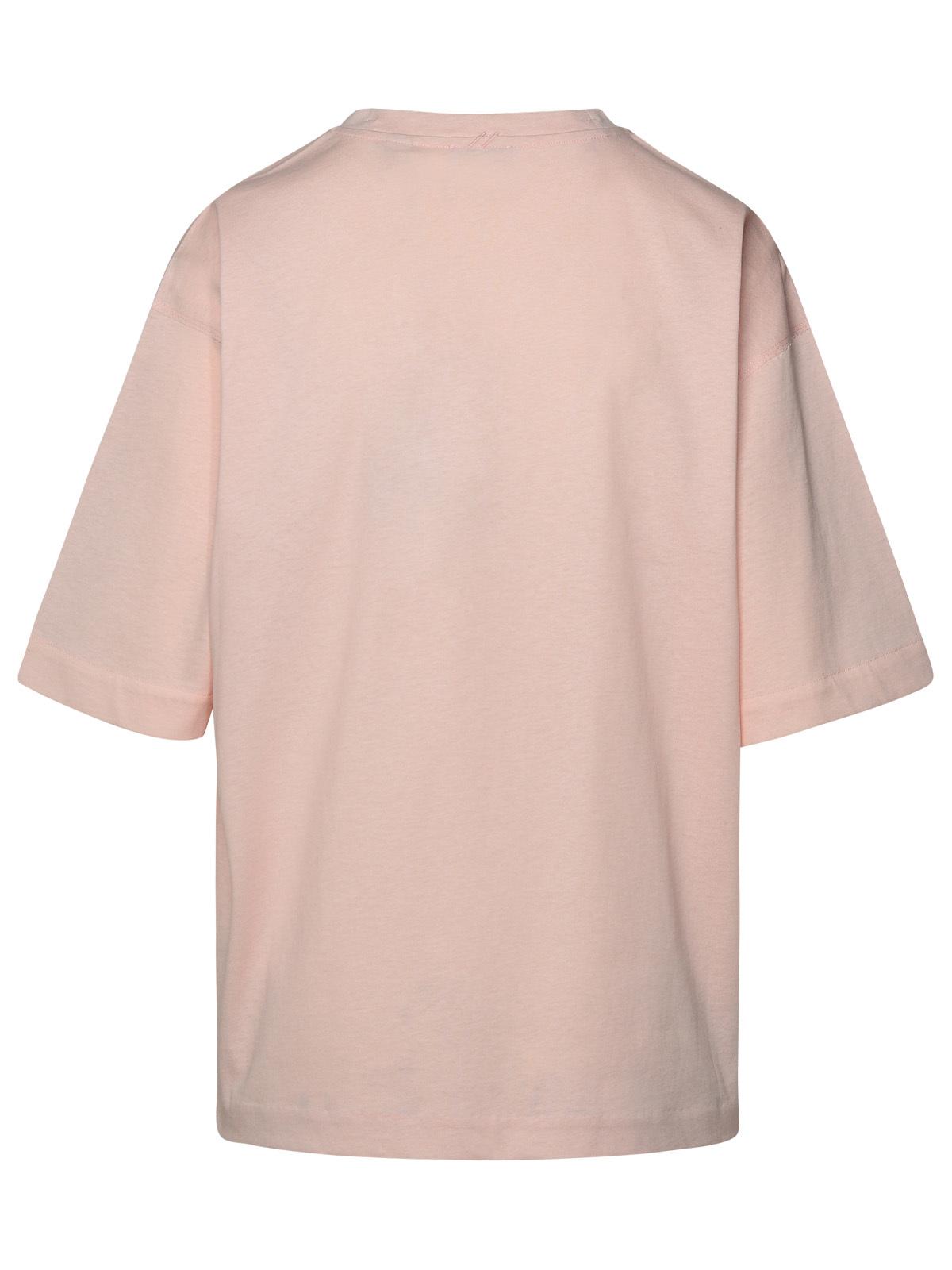Burberry Pink Cotton T-Shirt Woman