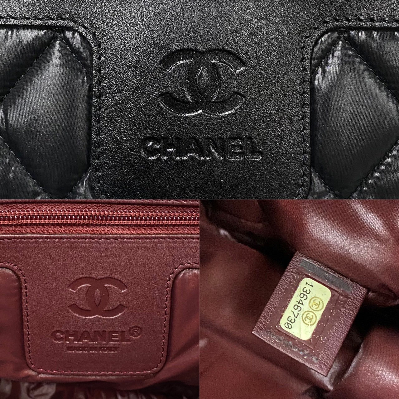 CHANEL Backpack leather black Coco cocoon quilting