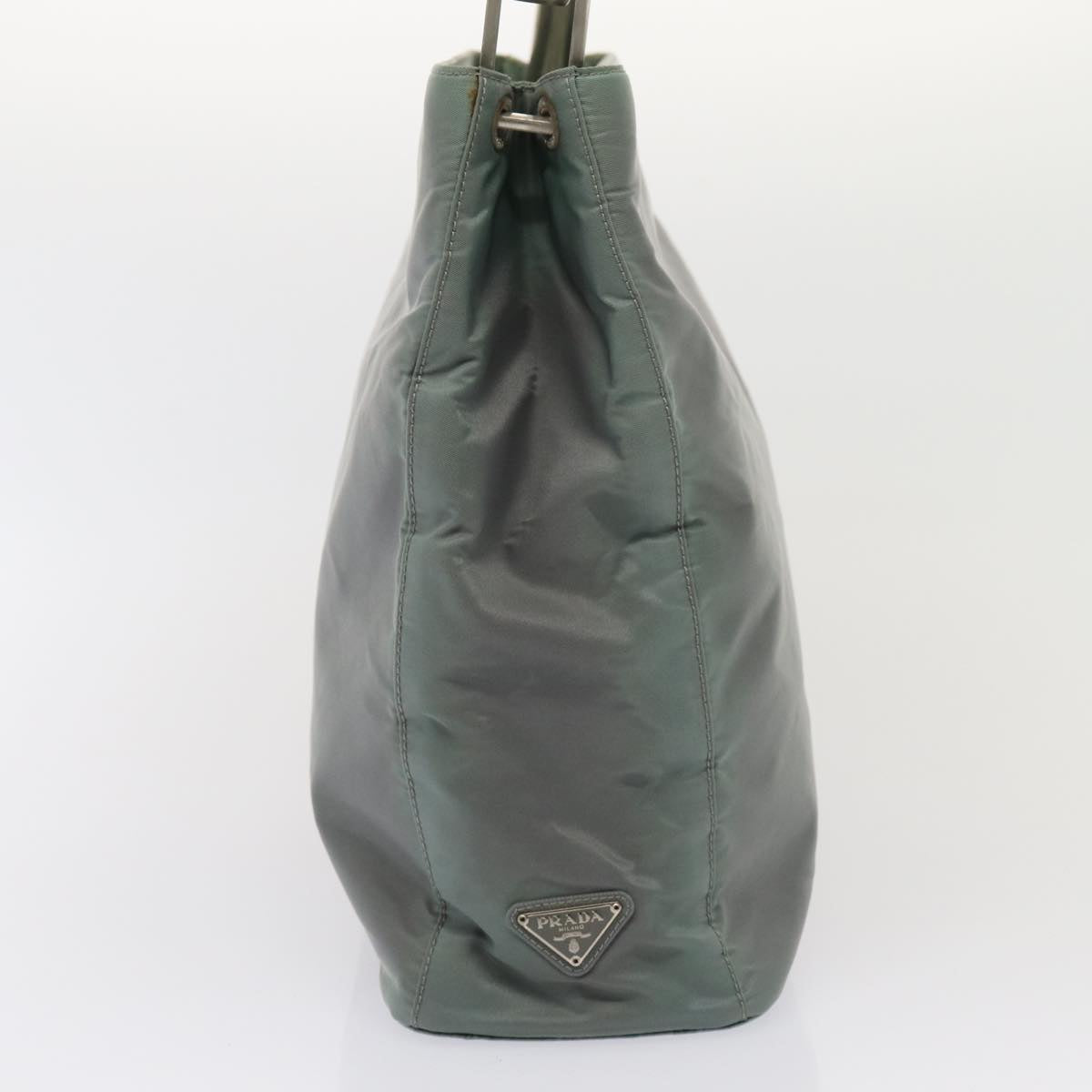 PRADA Shoulder Bag Nylon Gray Auth 79761