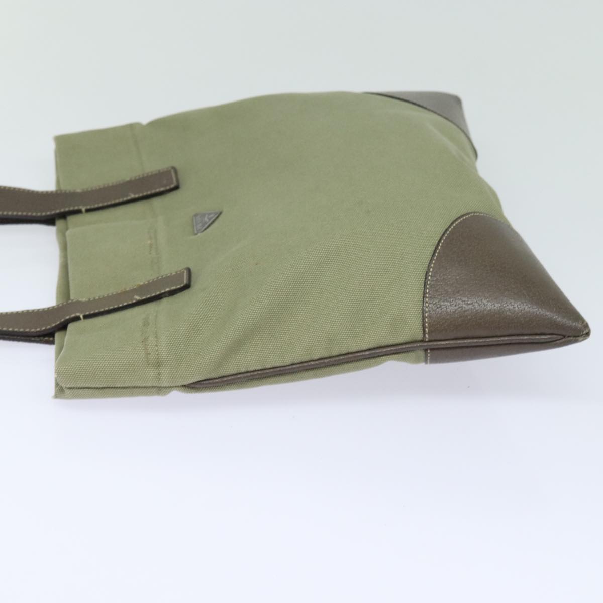 PRADA Tote Bag Canvas Khaki Auth 79907