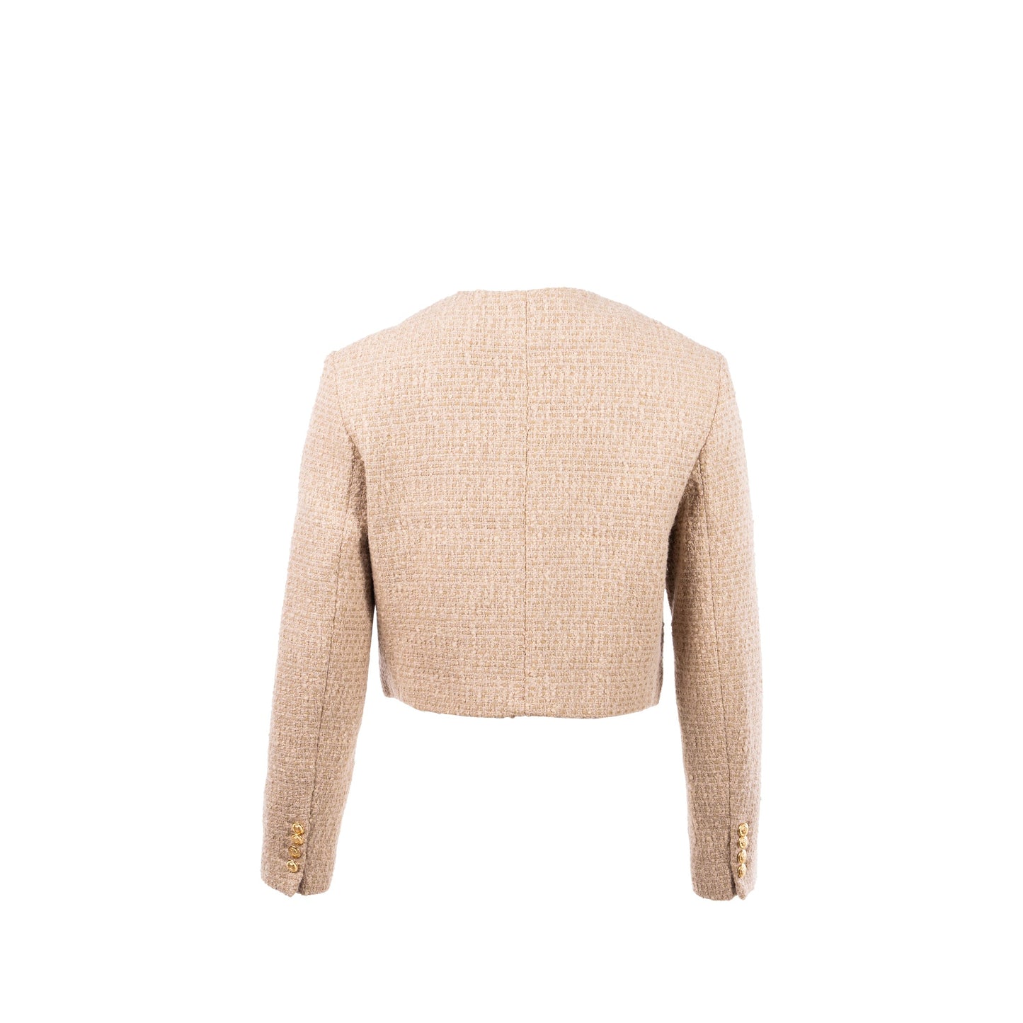 Celine size 34 Chasseur Jacket in Braided Boucle Tweed Corde beige