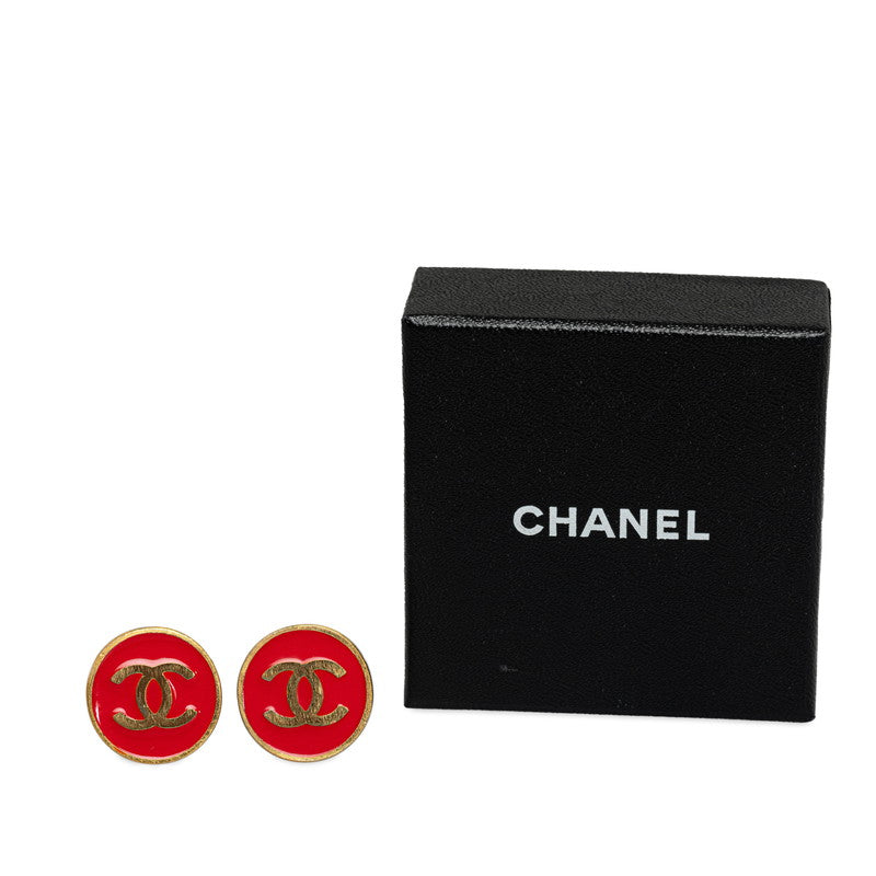 Chanel COCOMARK EARLING GOLD RED MECKING LADY Chanel Chanel Chanel COCOMARK EARLING GOLD RED MECKING LADY Chanel