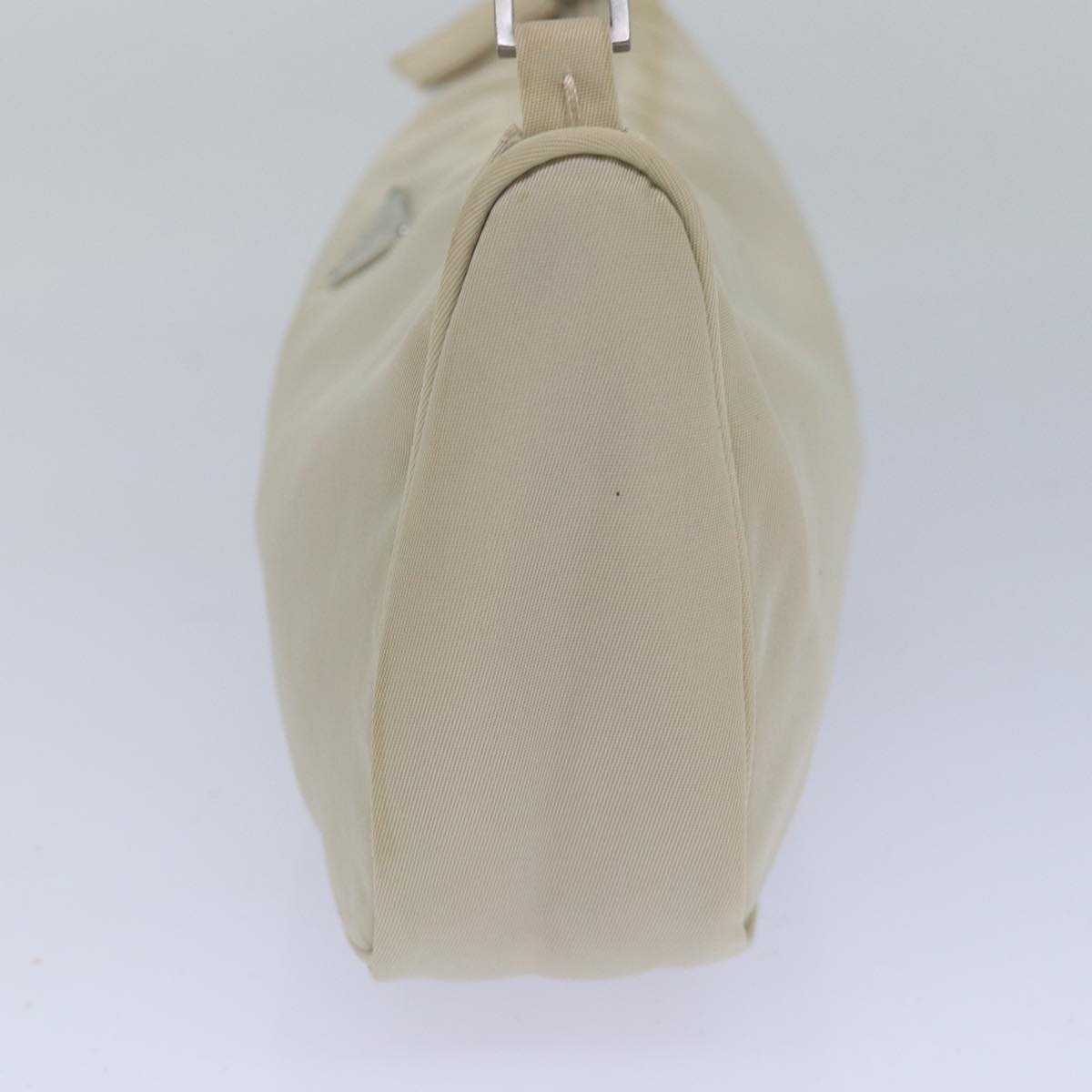 PRADA Nylon Hand Bag Cream Auth 80077