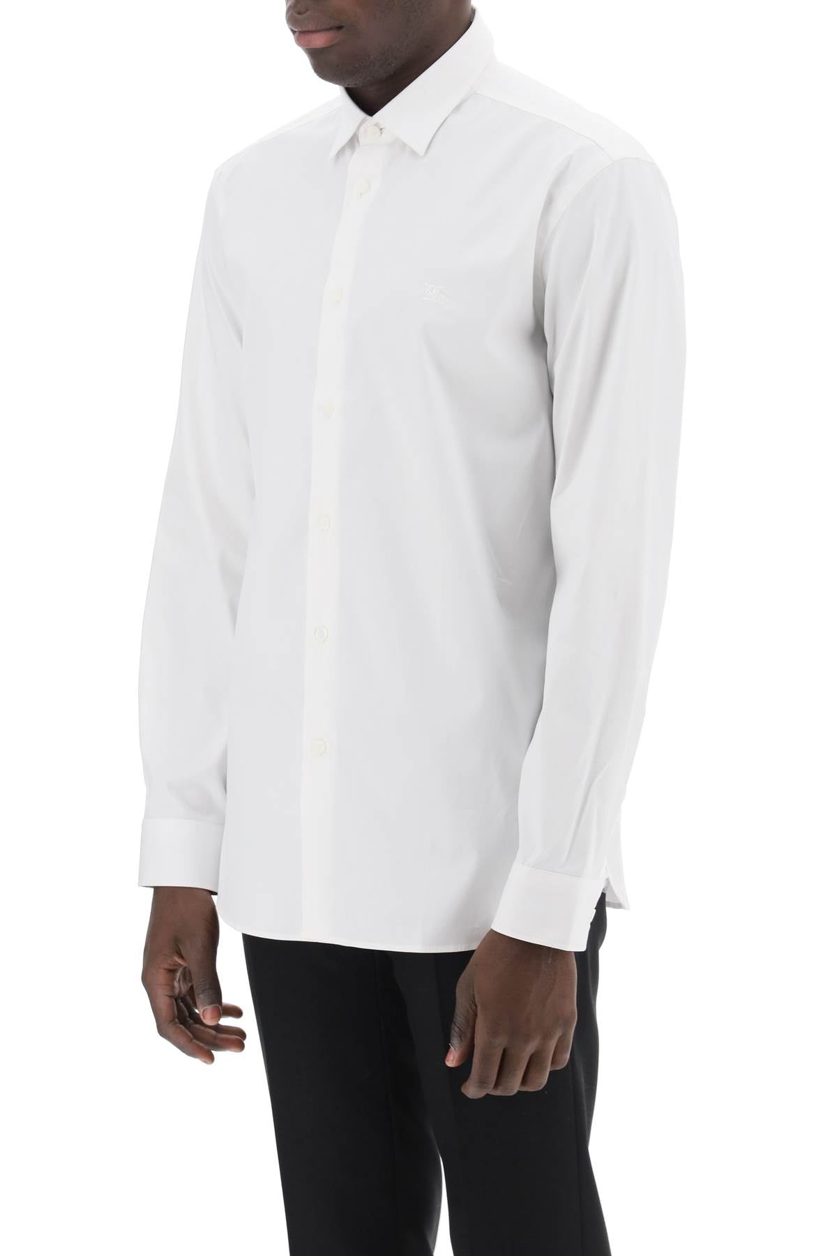 Burberry Sherfield Shirt In Stretch Cotton Men