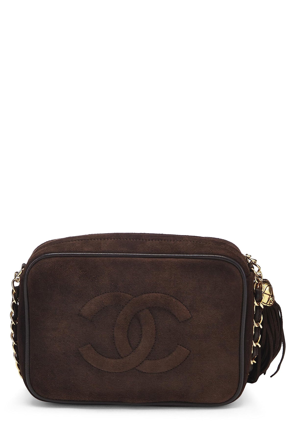 Chanel, Brown Suede Camera Bag Mini, Brown