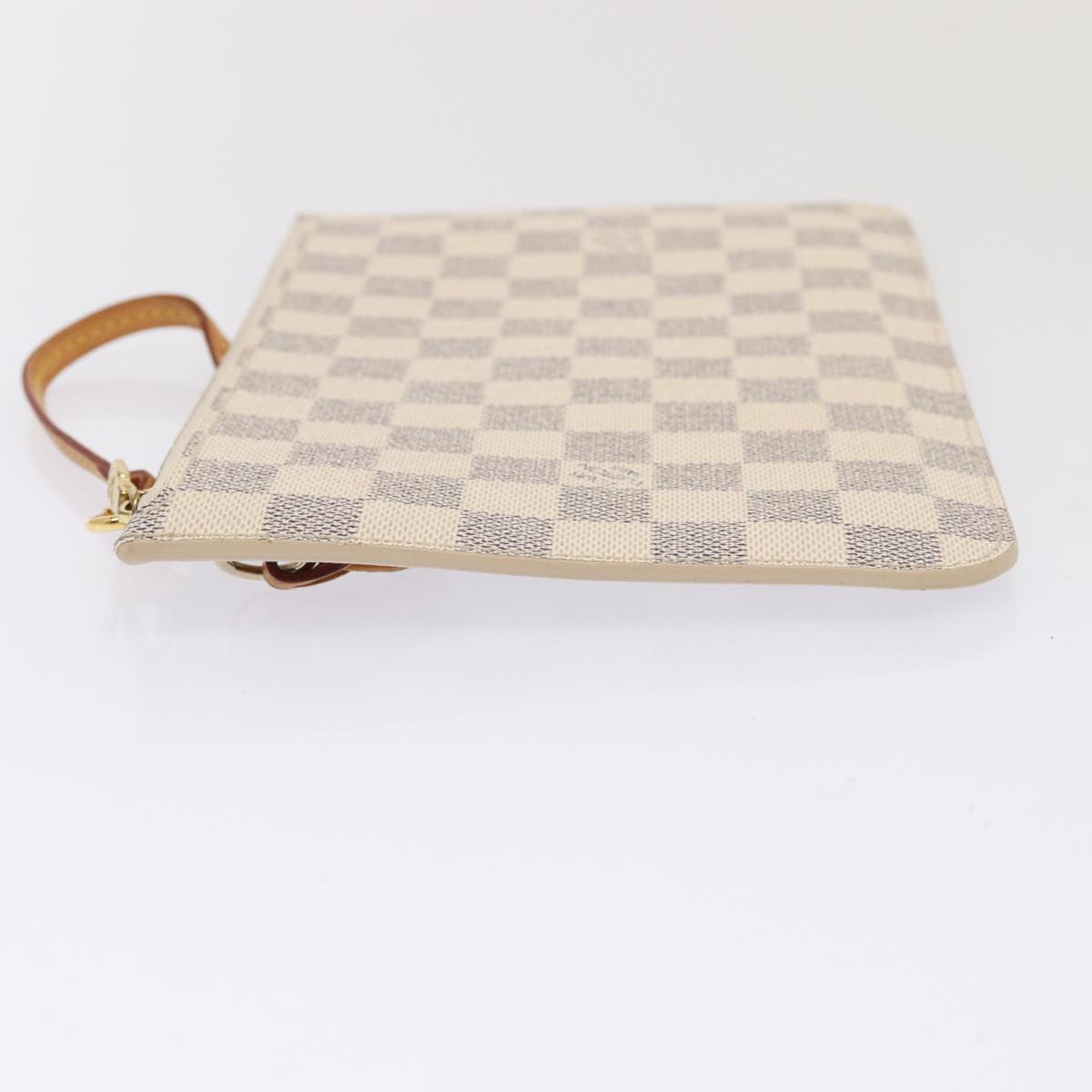 LOUIS VUITTON Damier Azur Neverfull MM Pouch Pouch LV Auth 81073
