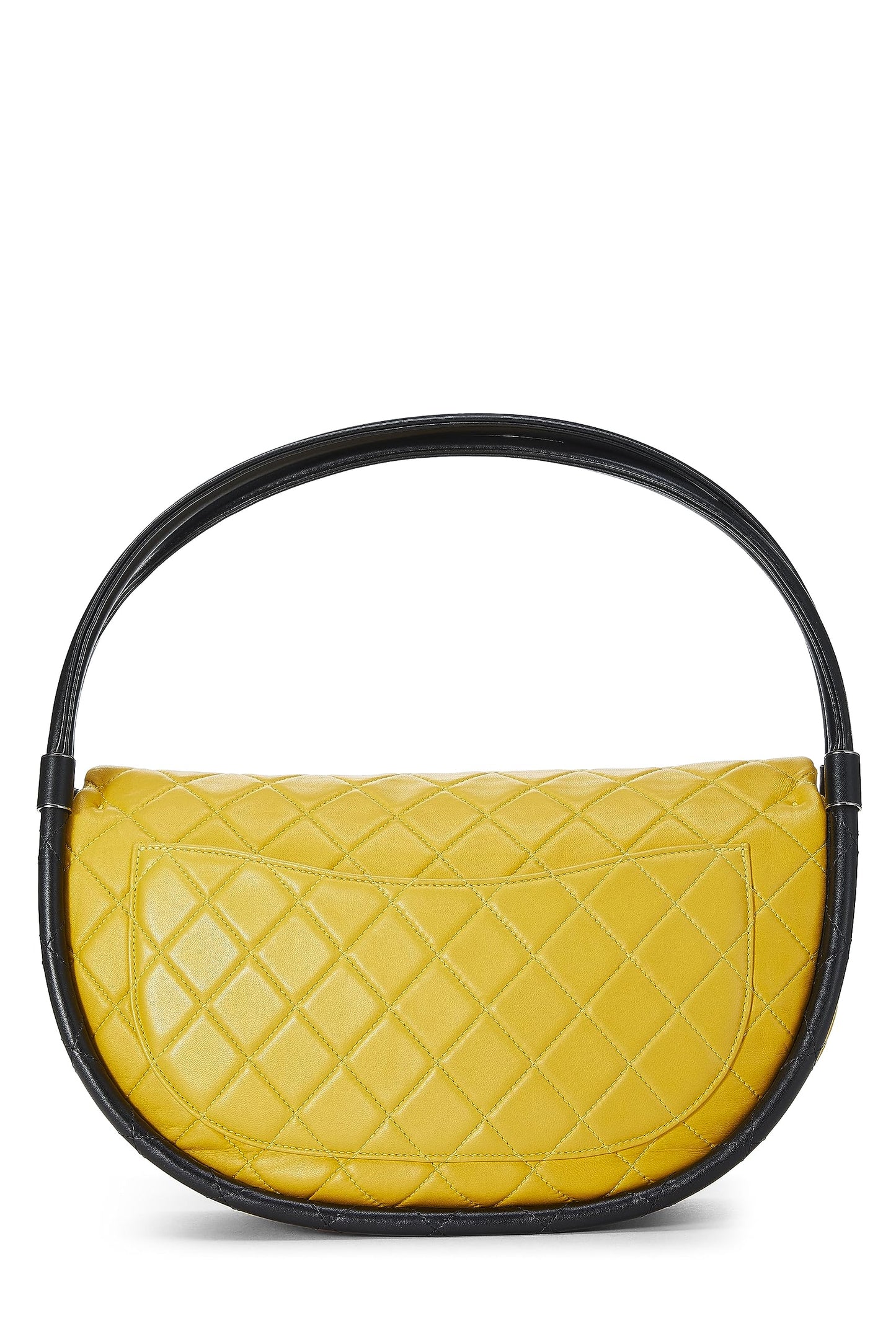 Chanel, Yellow Quilted Lambskin Hula Hoop Bag Medium, Yellow