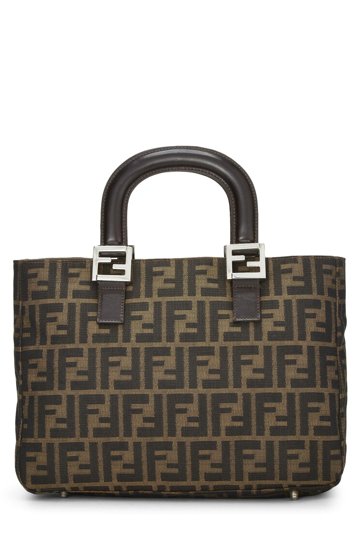 Fendi, Brown Zucca Canvas Handbag Small, Brown