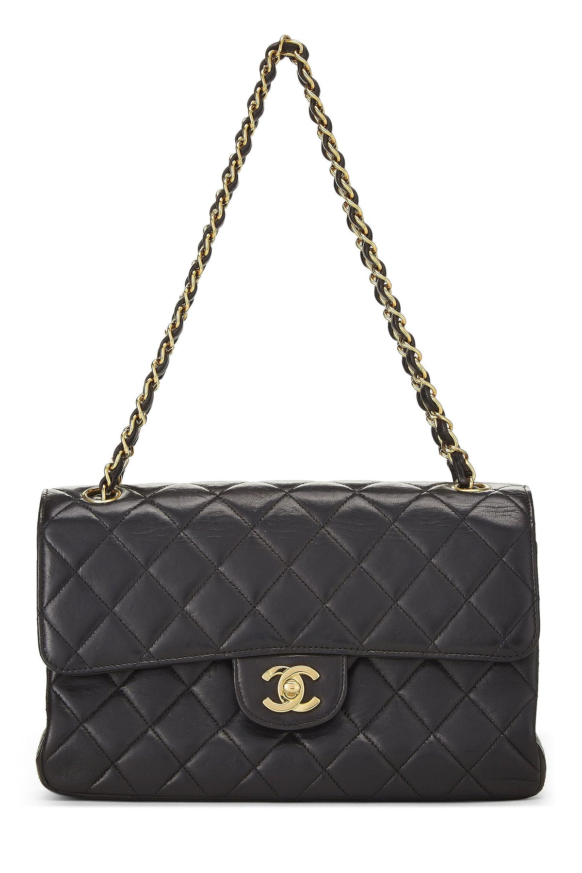 Chanel, Black Quilted Lambskin Double Sided Classic Flap Medium, Black