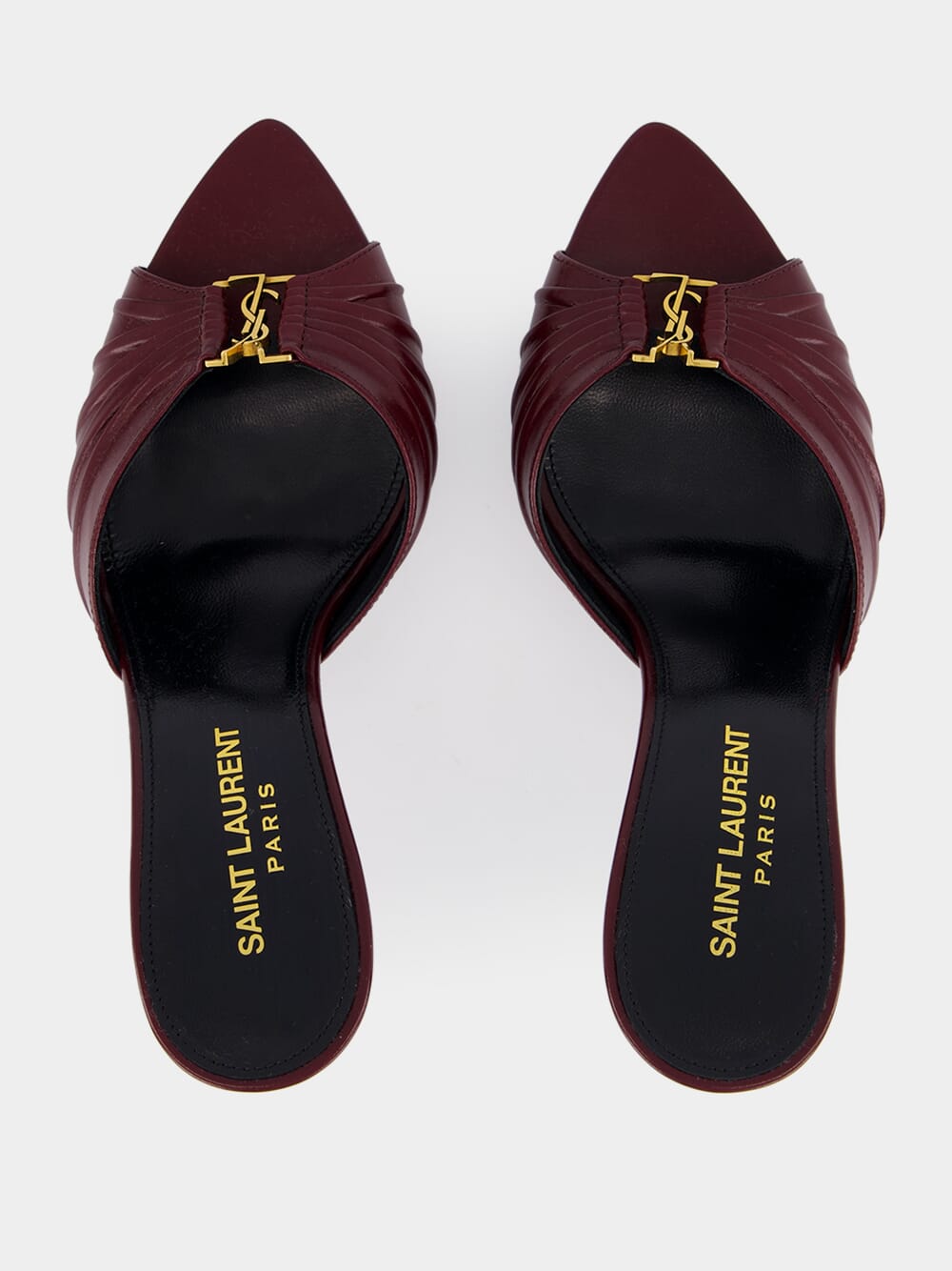 Babylone Burgundy Leather Stiletto Mules