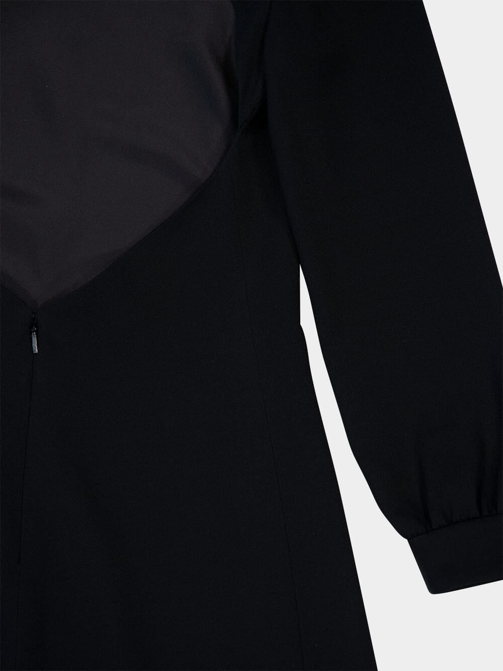 Backless Mini Dress in Black Sable