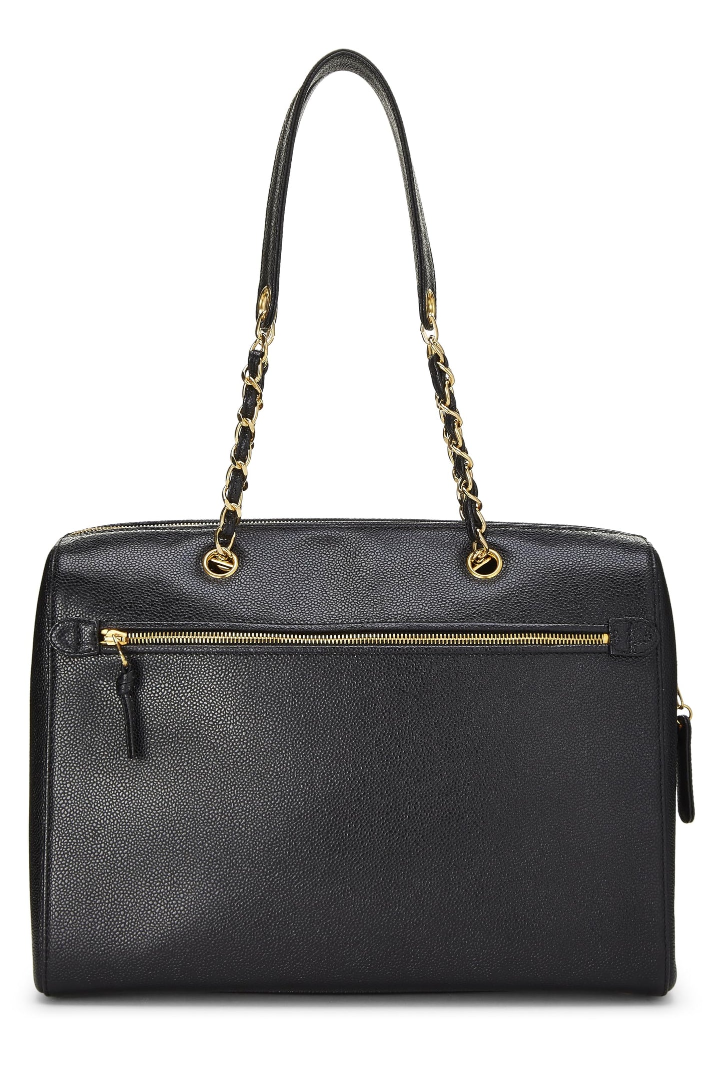 Chanel, Black Caviar Zip Tote Small, Black