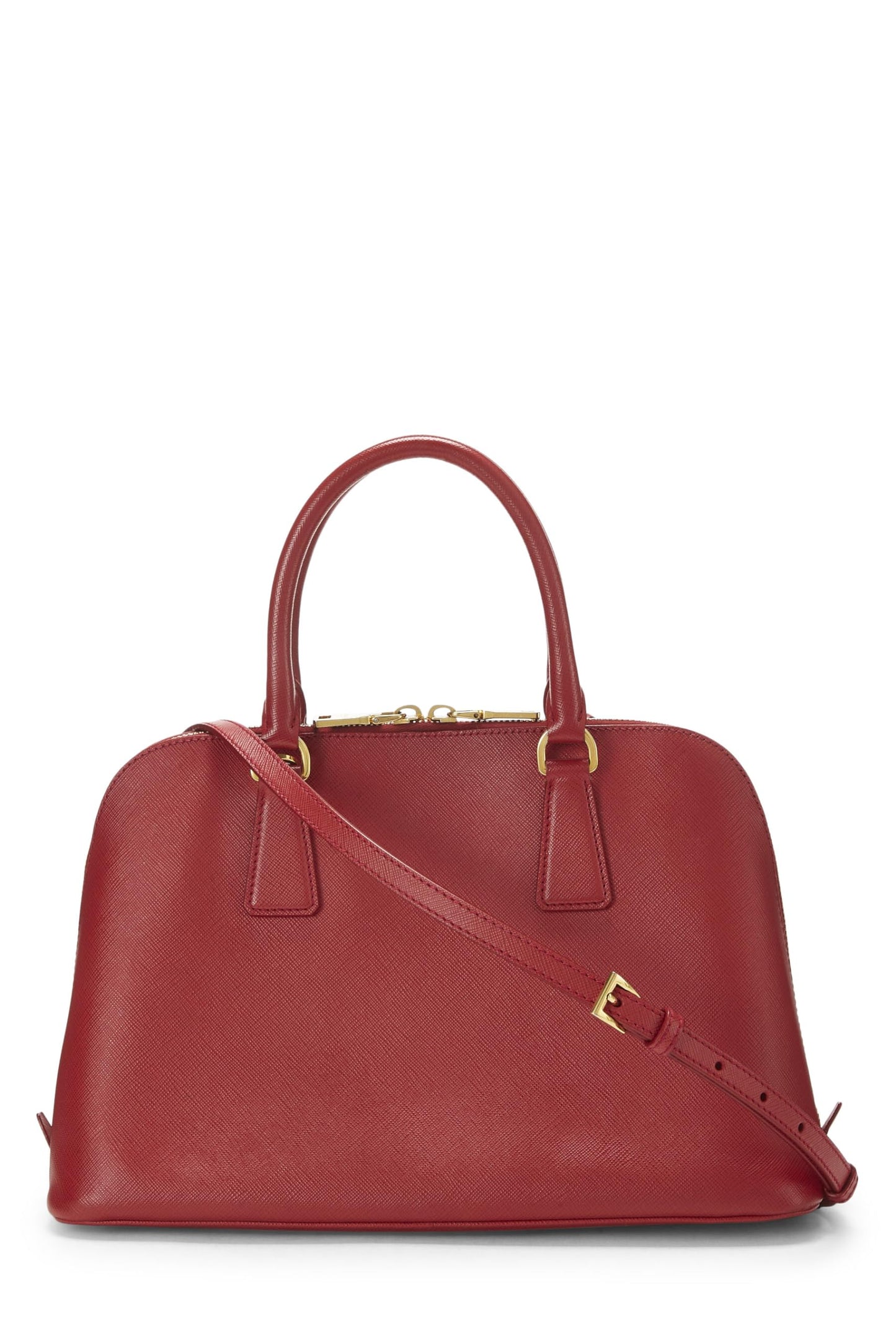 Prada, Red Saffiano Promenade Small, Red