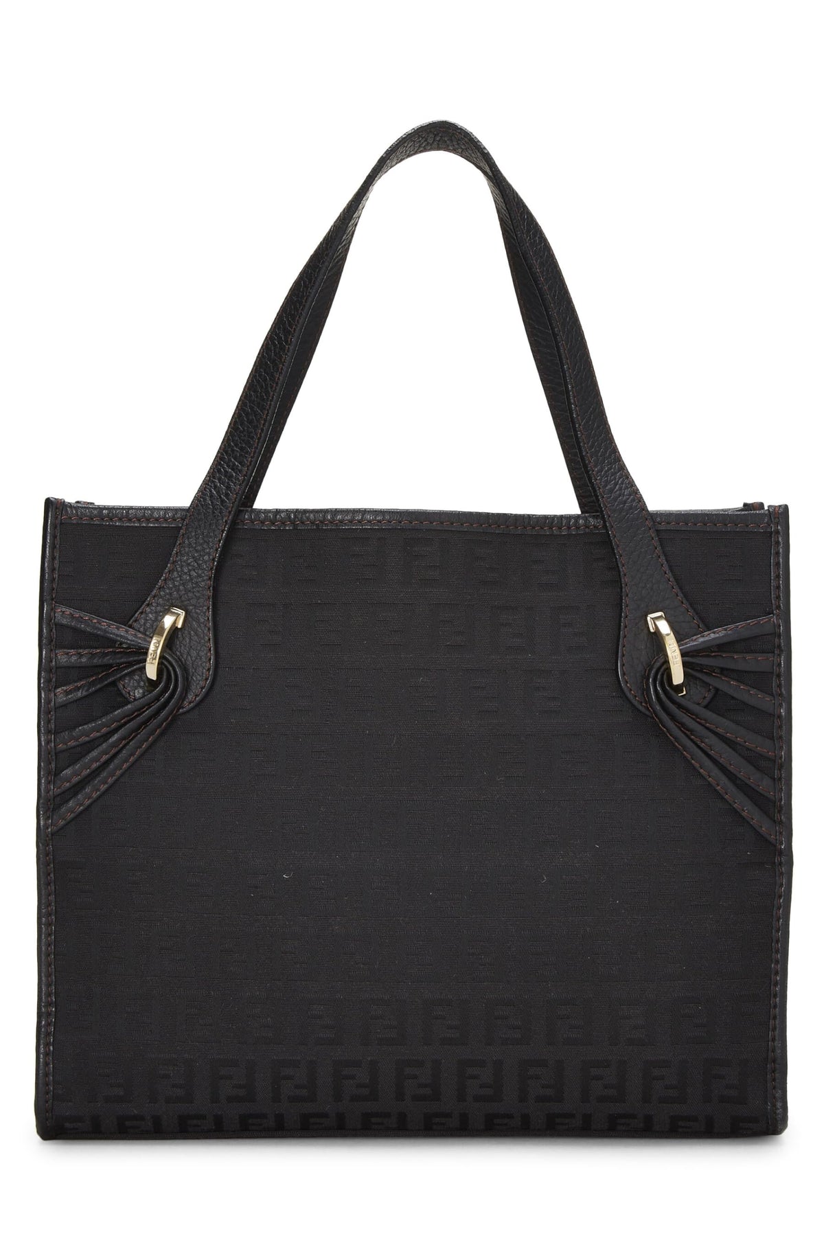 Fendi, Black Zucchino Canvas Tote Small, Black
