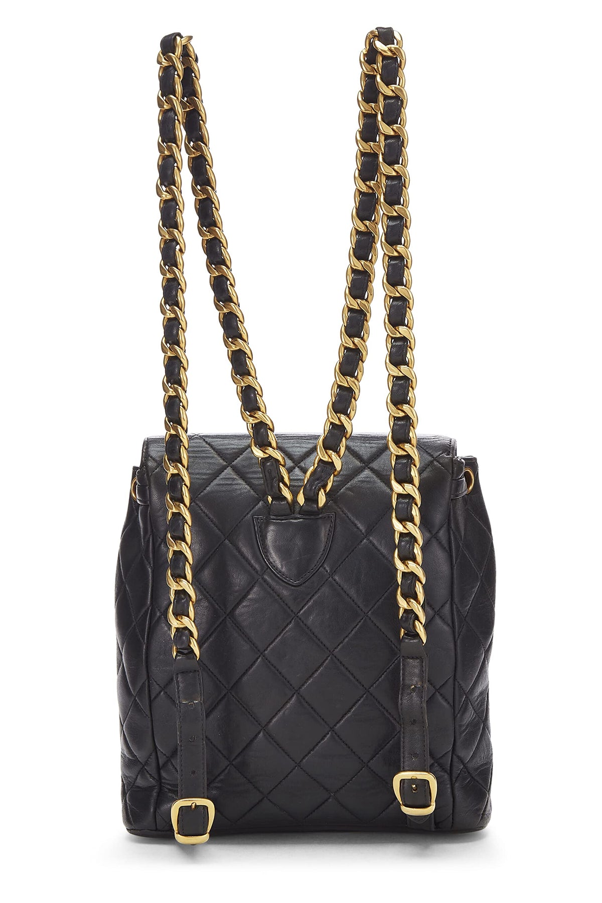 Chanel, Black Quilted Lambskin 'CC' Classic Backpack Small, Black