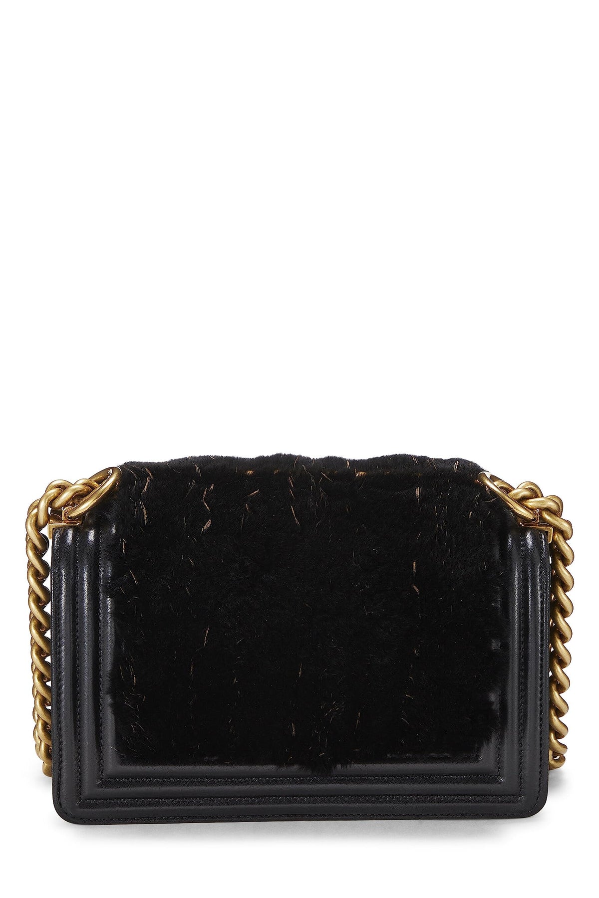 Chanel, Black Lapin Boy Bag Small, Black