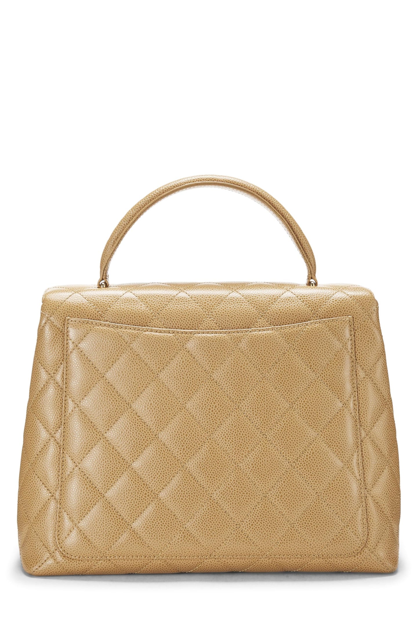 Chanel, Beige Quilted Caviar Kelly, Beige