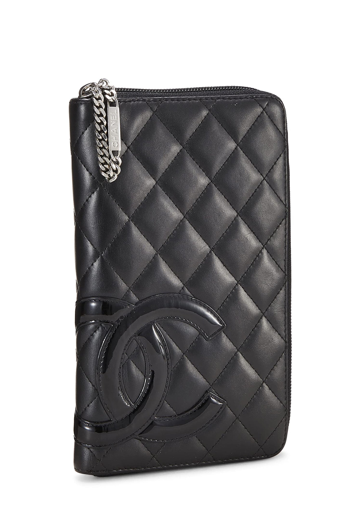 CHANEL, Black Quilted Calfskin Cambon Ligne Travel Wallet, Black