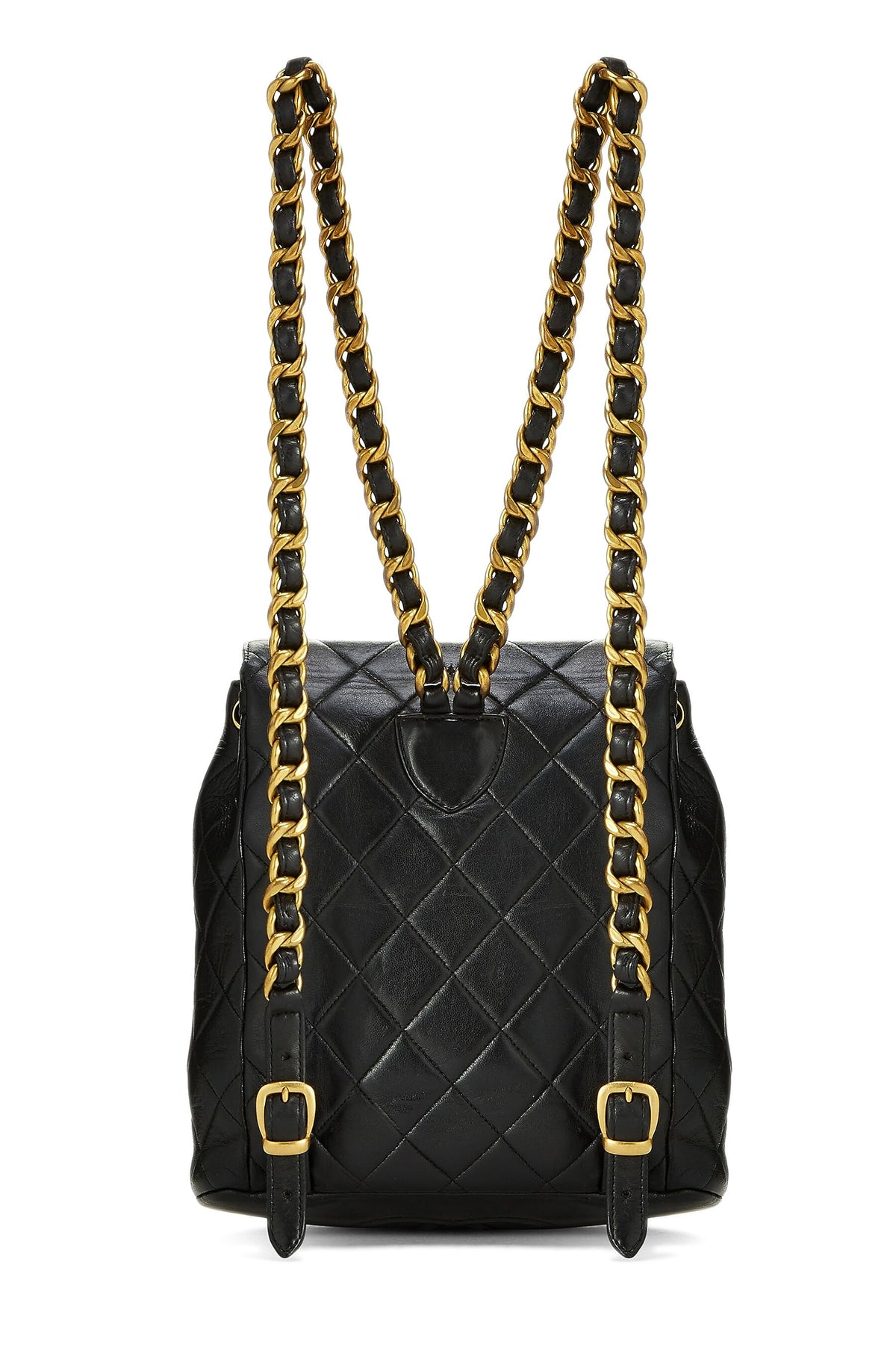 Chanel, Black Quilted Lambskin 'CC' Classic Backpack Medium, Black